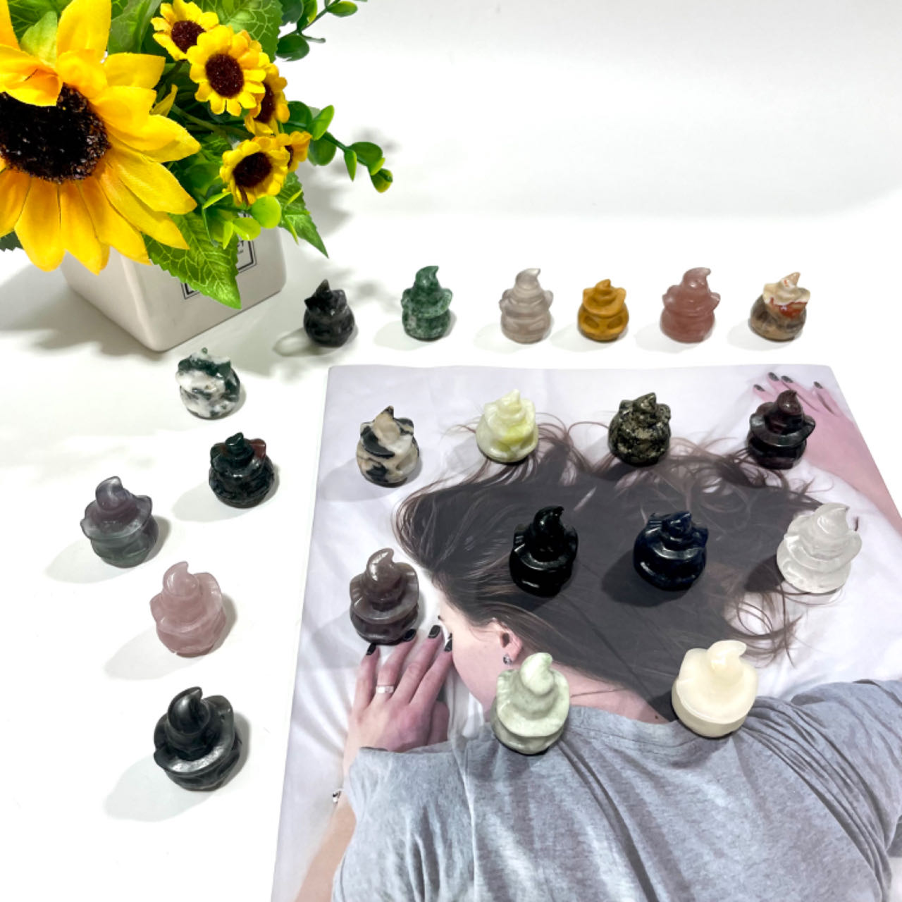 5 Counts Halloween Pumpkin Crystal Carving Healing Crystal Gem Reiki Healing Home Decor Crystal Jewelry Shop Pretty Crystals From IG Crystal