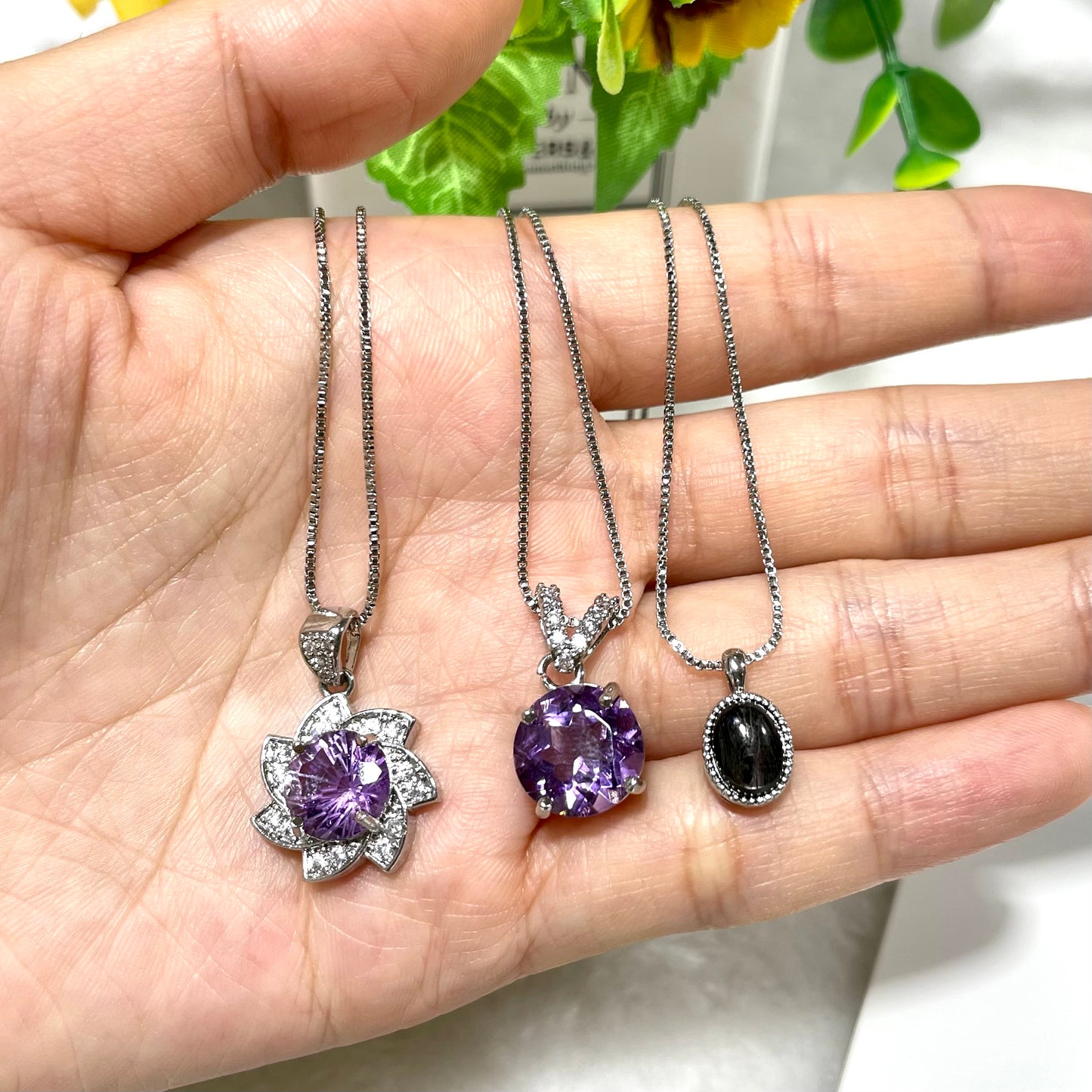 Amethyst Opal Necklace Healing Stones Natural Stone Chakra Balancing Reiki Jewelry For Women And Girl From IG Crystal