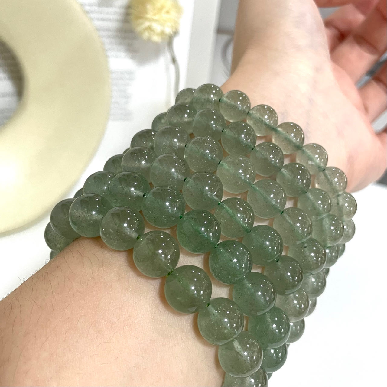 Green Strawberry Quartz 9~11mm Energy Healing Crystals Jewelry for Women DIY Bracelet From IG Crystal