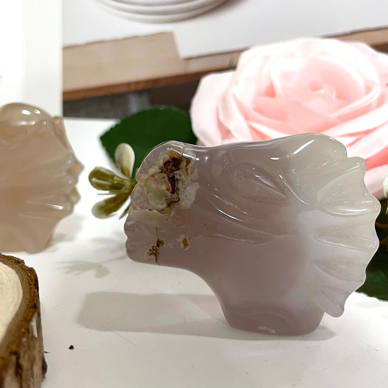 Flower Agate Dragon Head High Quality Natural Crystals (Stochastic 2pc) From IG Crystal