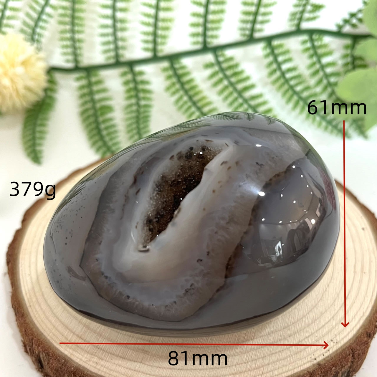 Different Maerail Druzy Egg Natural Raw Geode From IG Crystal