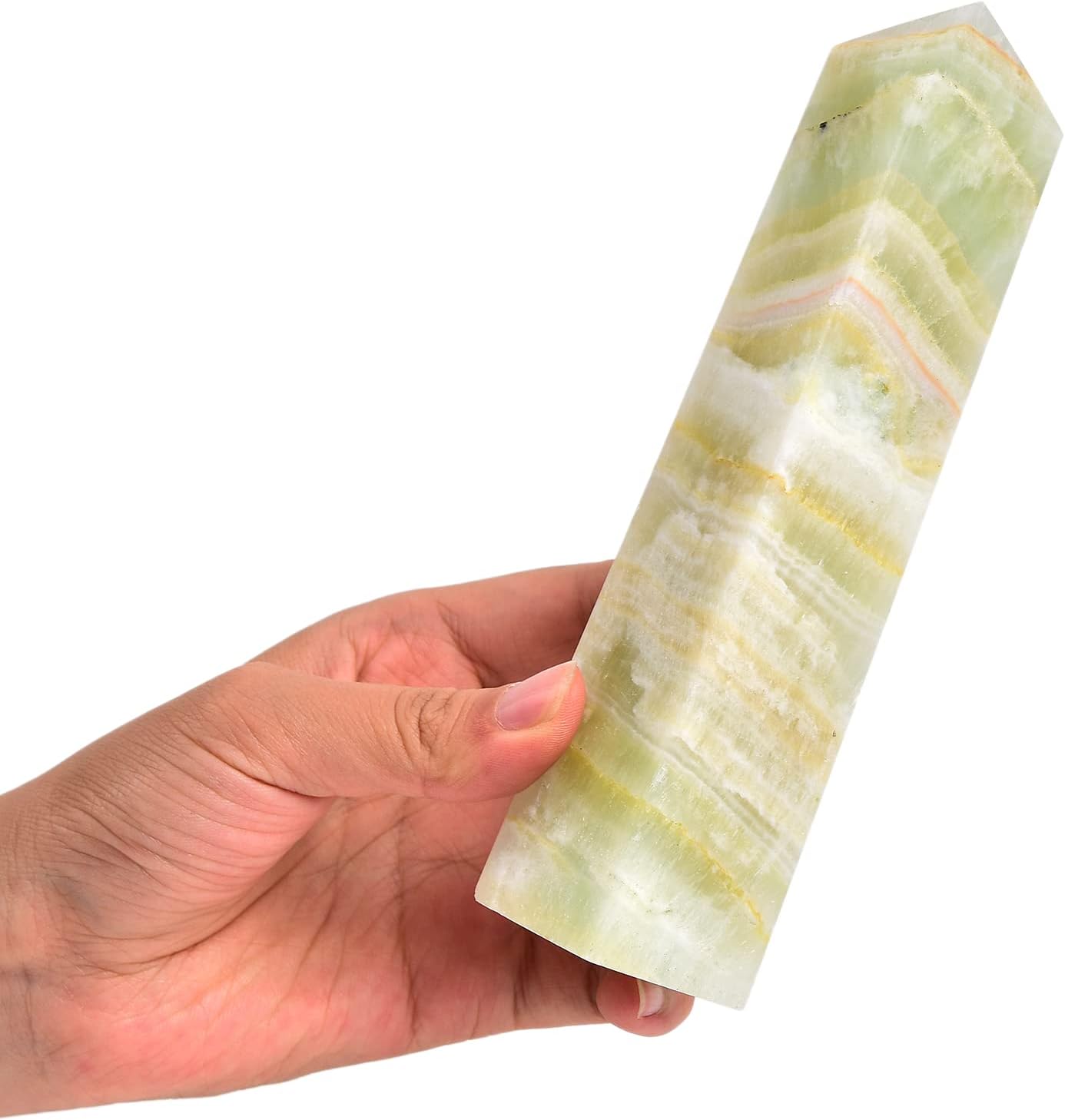 Crystal Wand Natural Caribbean Calcite Tetrahedral Column Single Point Crystal Tower Healing Crystal Decoration Gifts From IG Crystal