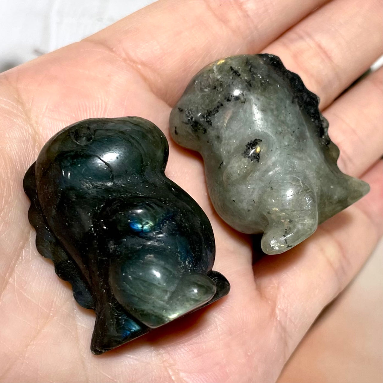5 Counts Labradorite Small Dinosaur Crystal Healing Crystal Home Decoration From IG Crystal