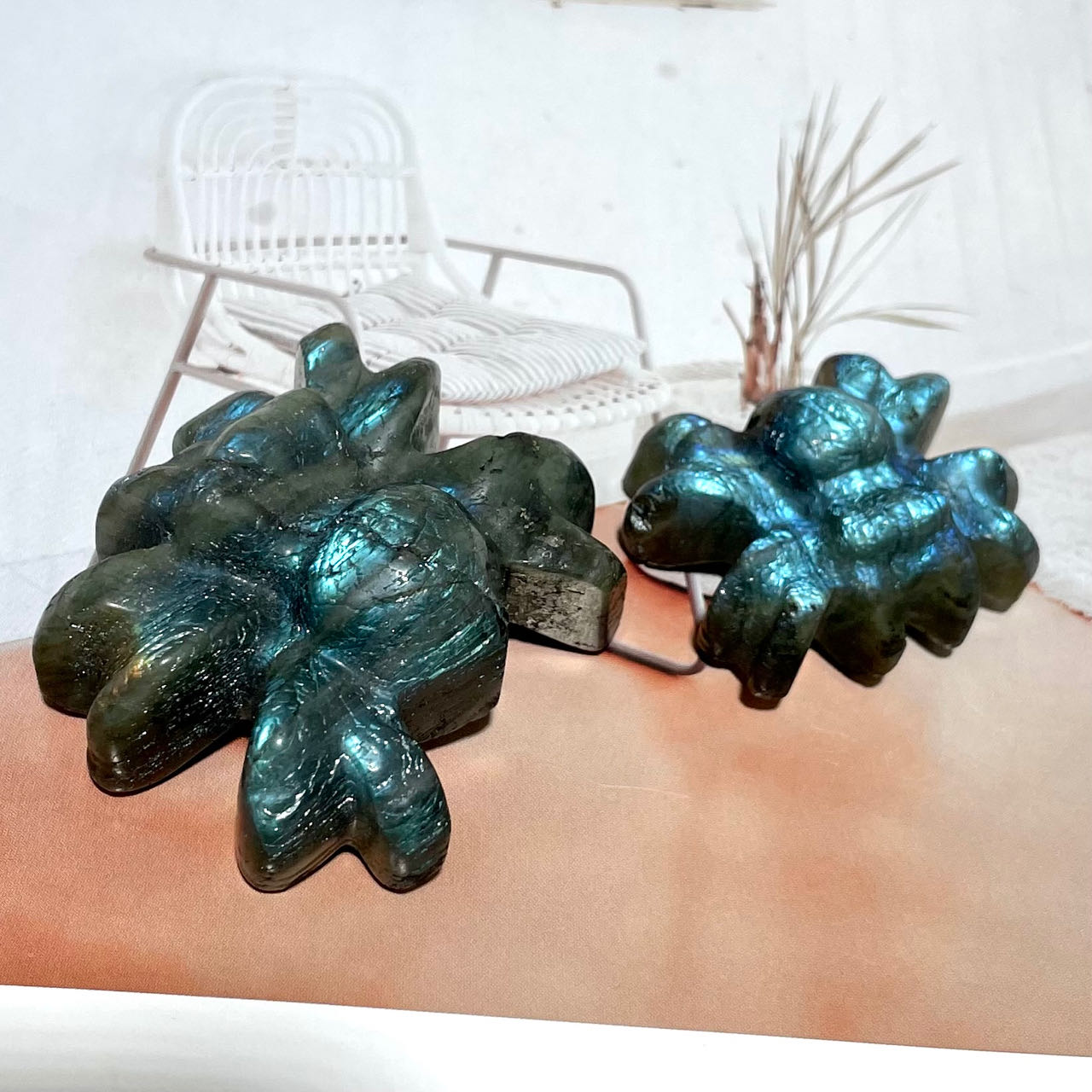 Labradorite Spider Crystal Healing Crystal Home Decoration From IG Crystal