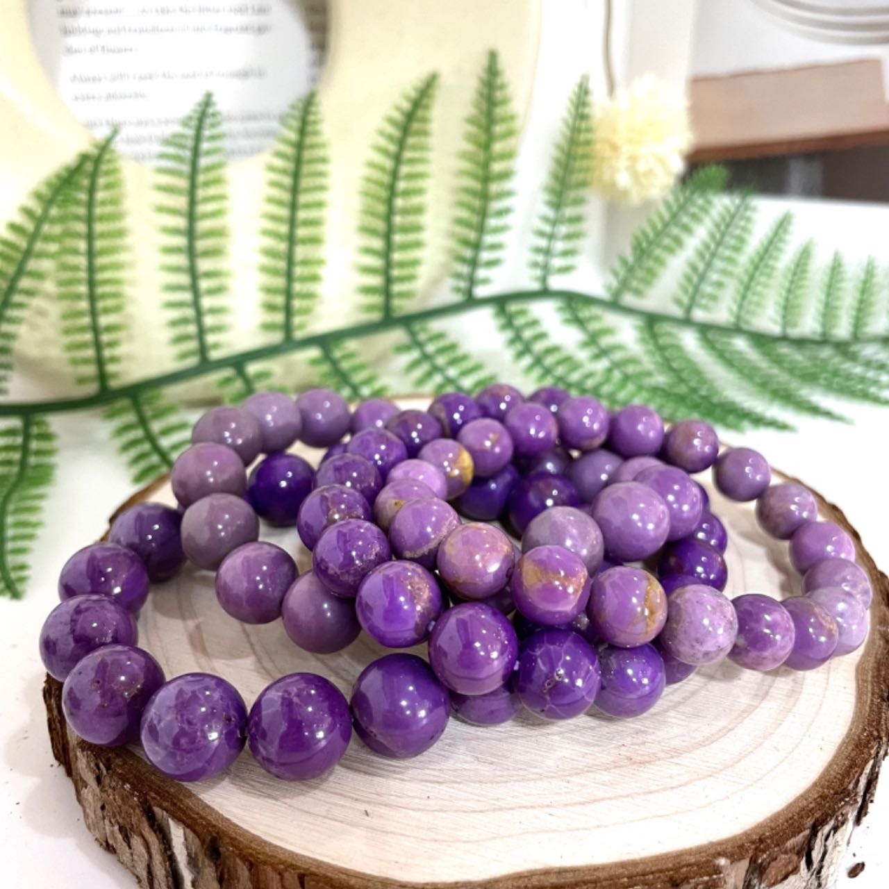 Purple Mica Bracelet 9~12mm Energy Healing Crystals Jewelry for Women DIY Bracelet From IG Crystal