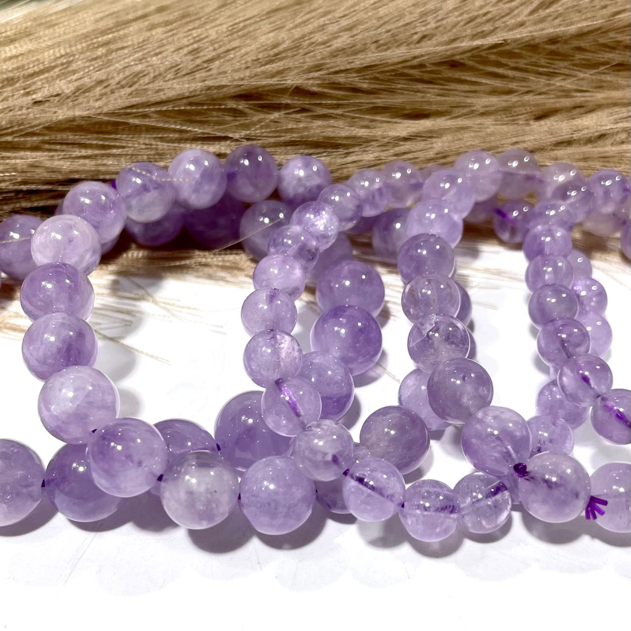 Lavender Quartz Crystal Bracelet 7~12mm Energy Healing Crystals Jewelry for Women DIY Bracelet From IG Crystal
