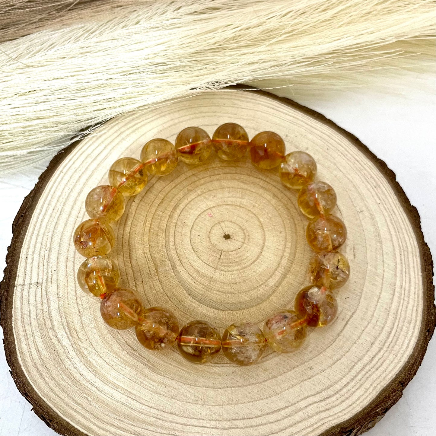 2 Counts Natural Citrine Crystal Bracelet – Healing Crystals Bracelet for Women and Men Teens – Handmade 11mm Round Beaded Bracelets – Attract, Wealth, Prosperity, Success, Girls Gifts, Unisex Mens Bracelet From IG Crystal