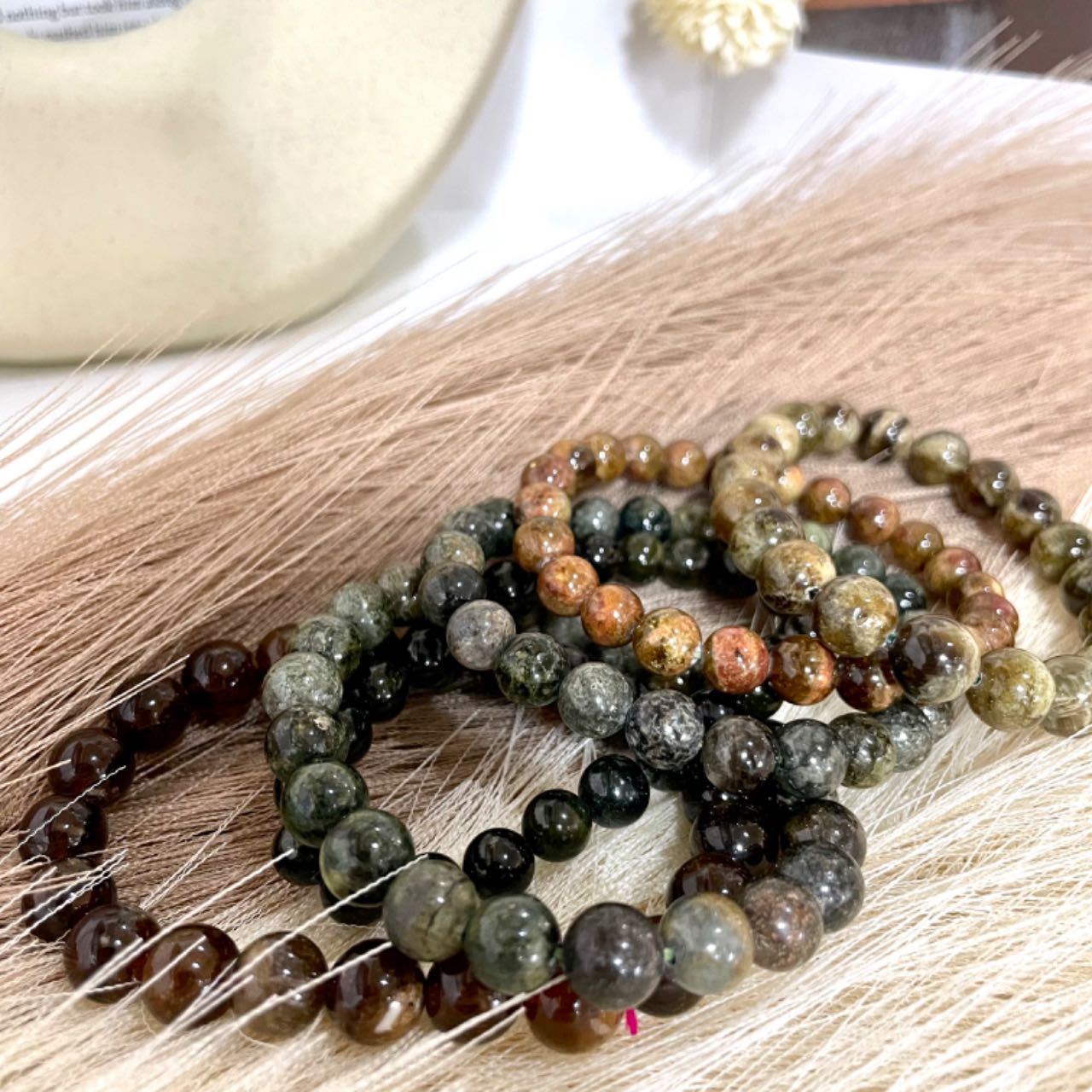 Green Garnet Bracelet 9~14mm Energy Healing Crystals Jewelry for Women DIY Bracelet From IG Crystal