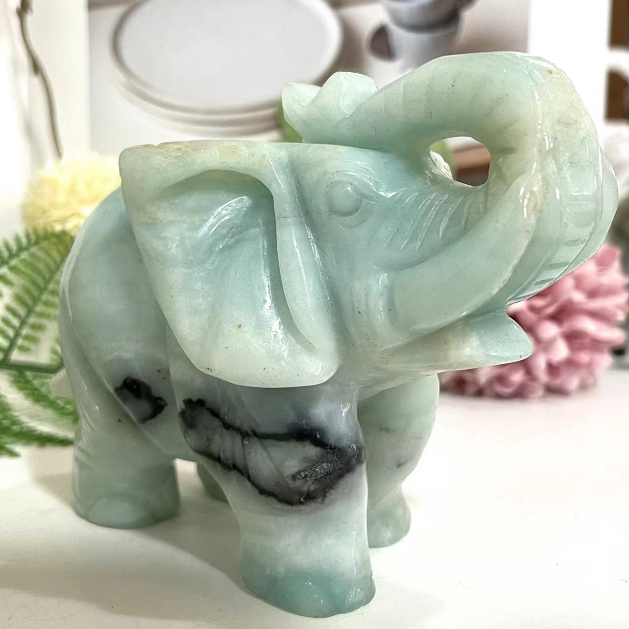 Carribean Calcit Animals Crystal Elephant Penguin Bear Healing Stone Stochastic 1PCS From IG Crystal