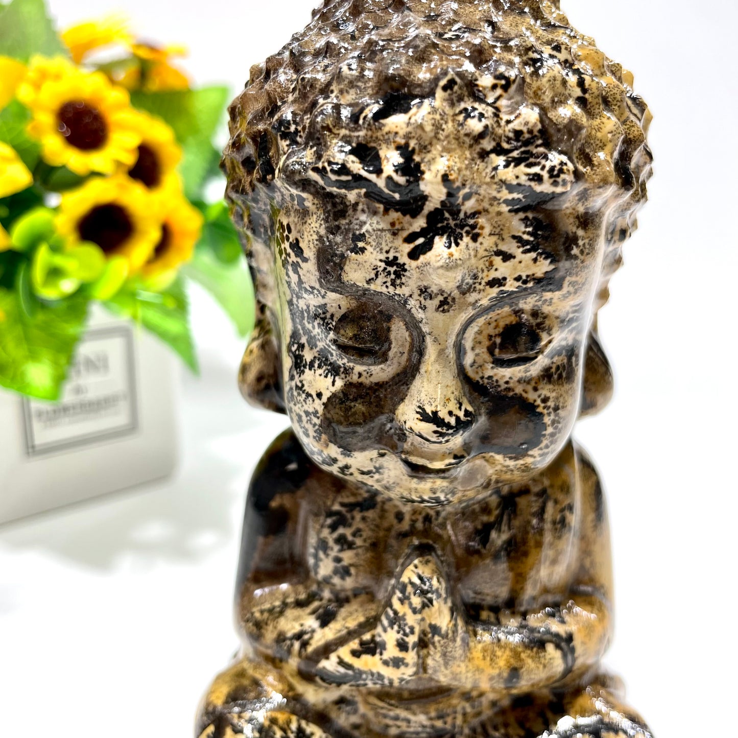 1 Count Picture Jasper Buddha Crystal Carving 15CM Height Healing Stones Natural Stone Chakra Balancing Reiki Home Office Decor From IG Crystal