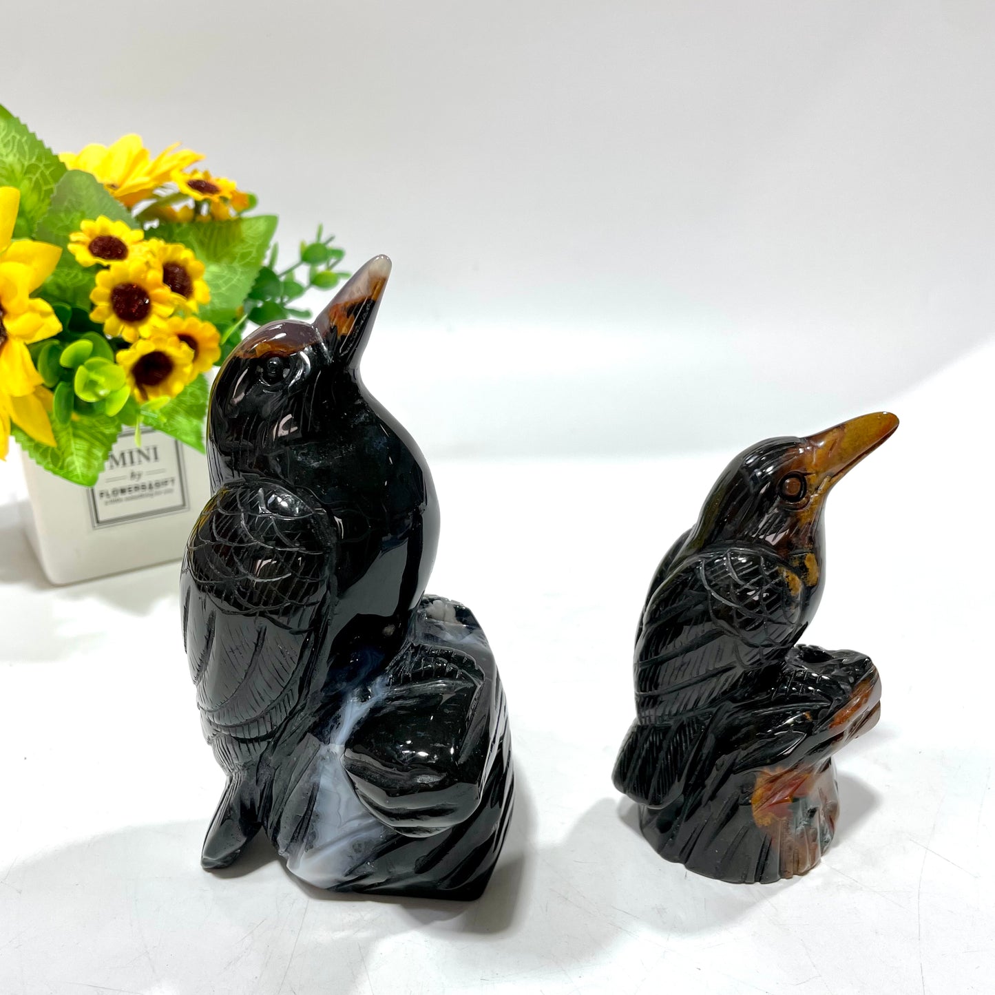1 Count India Agate Bird Crystal Carving Healing Stones Natural Stone Chakra Balancing Reiki Home Office Decor From IG Crystal