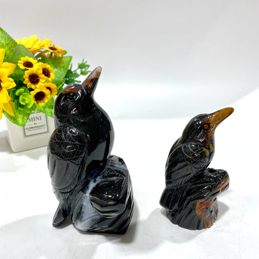 1 Count India Agate Bird Crystal Carving Healing Stones Natural Stone Chakra Balancing Reiki Home Office Decor From IG Crystal