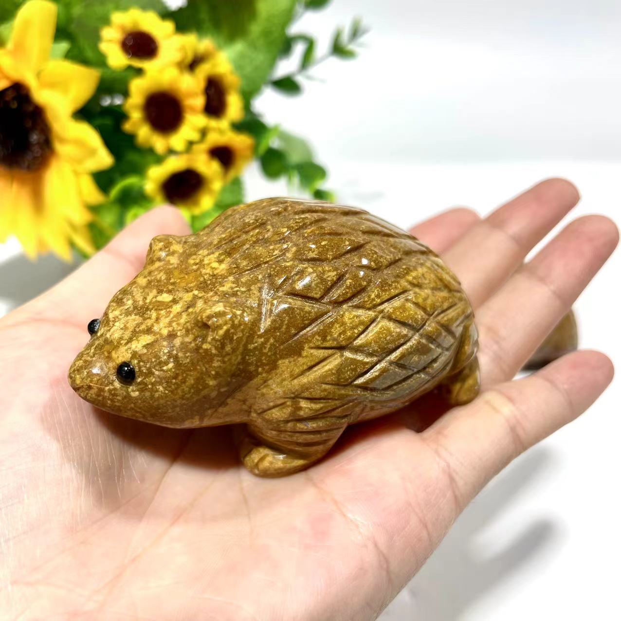 1 Count Ocean Jasper Hedgehog Crystal Carving Natural Stone Gem Mining Chakra Balancing Reiki Healing Crystal Mystery Crystal Display Crystal Shopping Online Home Office Decor From IG Crystal