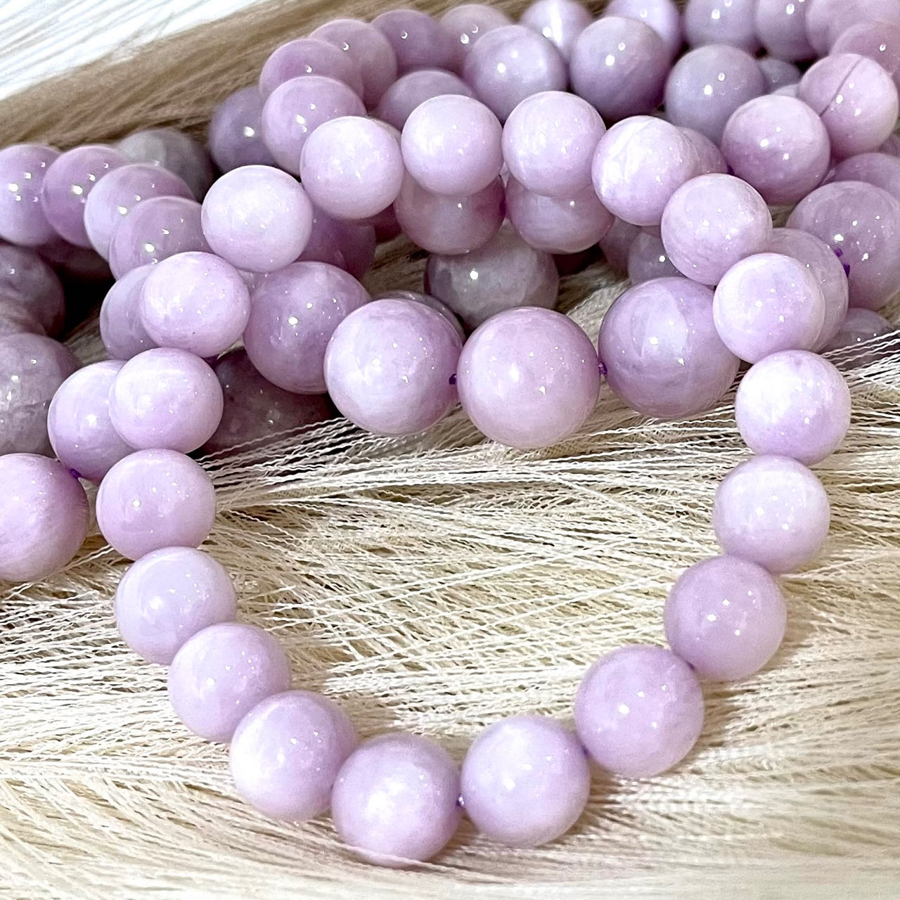 Kunzite Bracelet 9~14mm Energy Healing Crystals Jewelry for Women DIY Bracelet From IG Crystal
