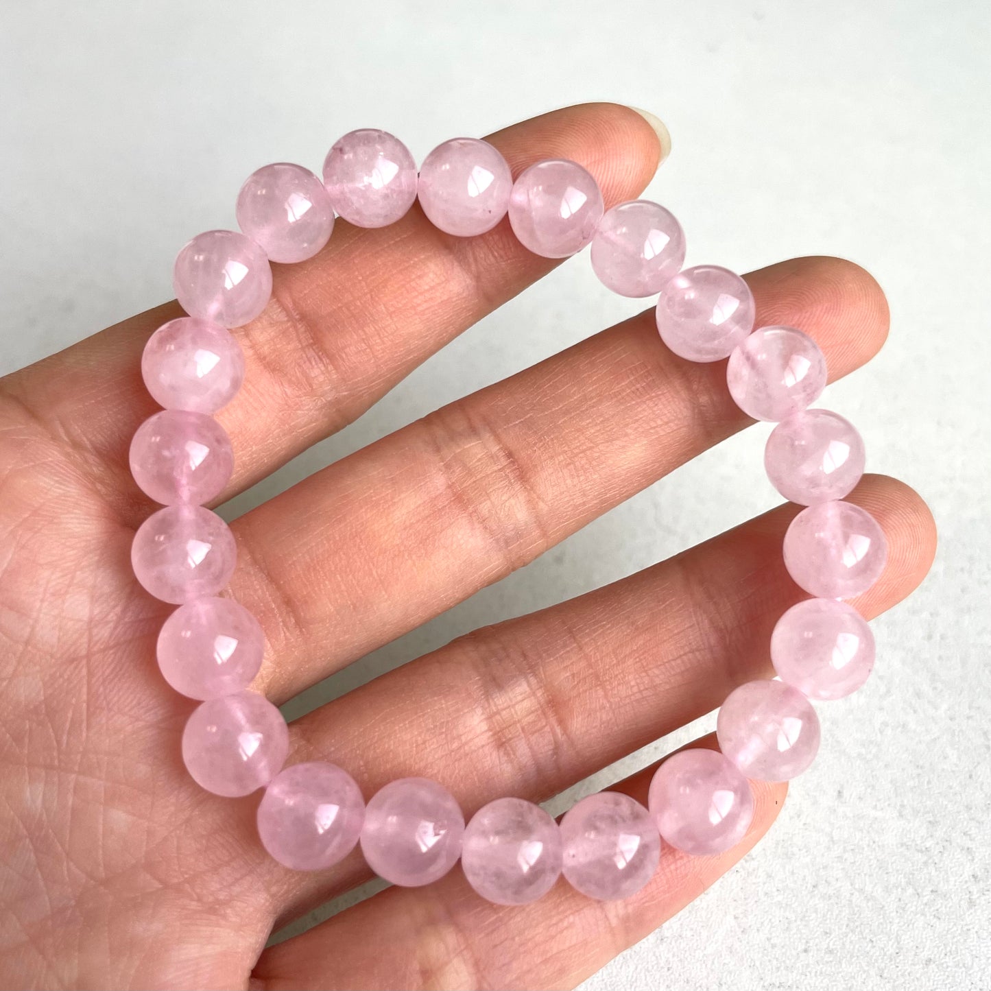 6 Counts Rose Quartz Bead Bracelet – Bracelets for Women, Men And Teens Girls Gifts – 8mm Round Beaded Bracelets – Unisex Elastic Stretchy Gemstones Bracelet Handmade Reiki Mens Bracelet From IG Crystal