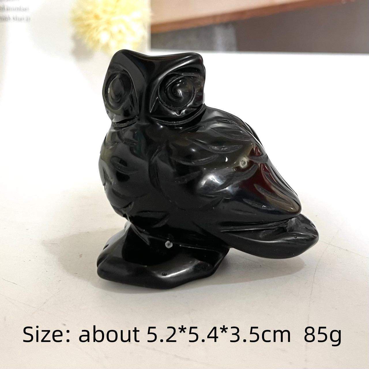 Obsidian Animals Crystal Dolphin Fish Shark Seal Frog Owl Bird Dog Healing Stone Home Decoration From IG Crystal