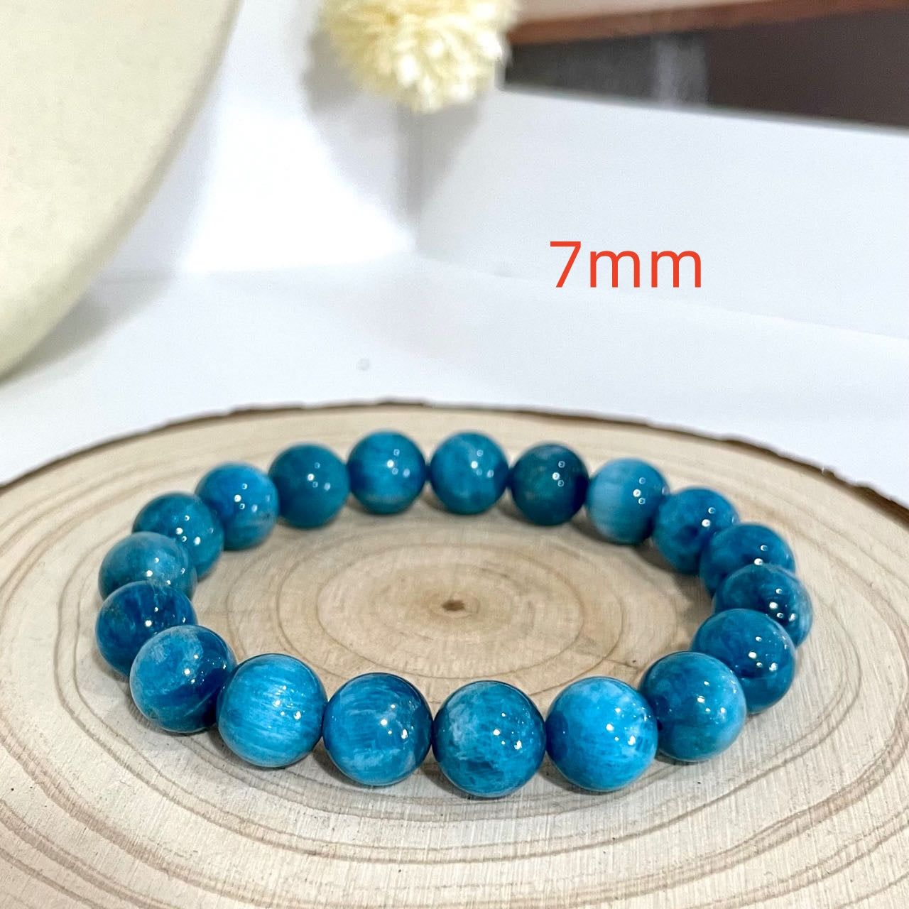 Blue Apatite Bracelet 7~11mm Energy Healing Crystals Jewelry for Women DIY Bracelet From IG Crystal