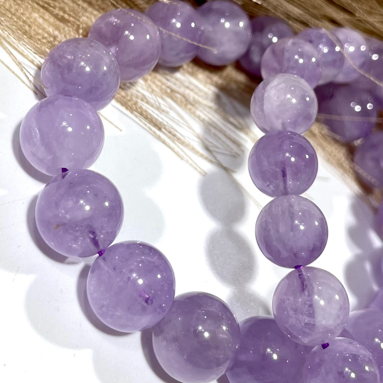 Lavender Quartz Crystal Bracelet 7~12mm Energy Healing Crystals Jewelry for Women DIY Bracelet From IG Crystal