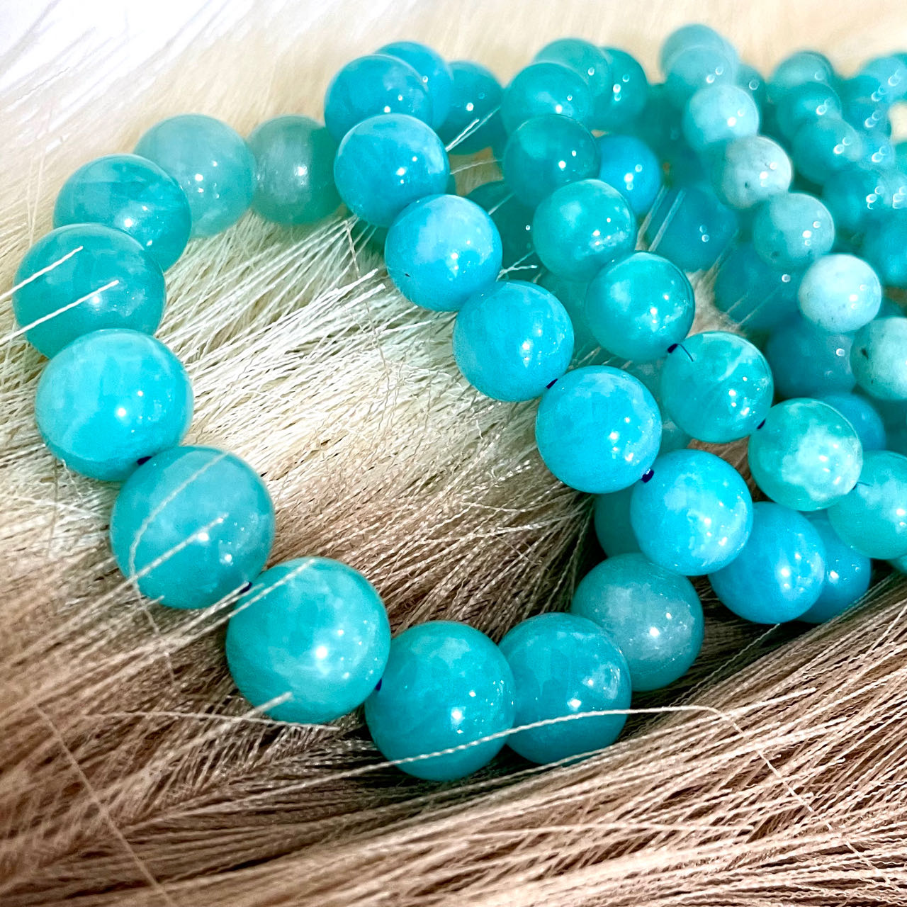 Amazonite Bracelet 8~13mm Energy Healing Crystals Jewelry for Women DIY Bracelet From IG Crystal