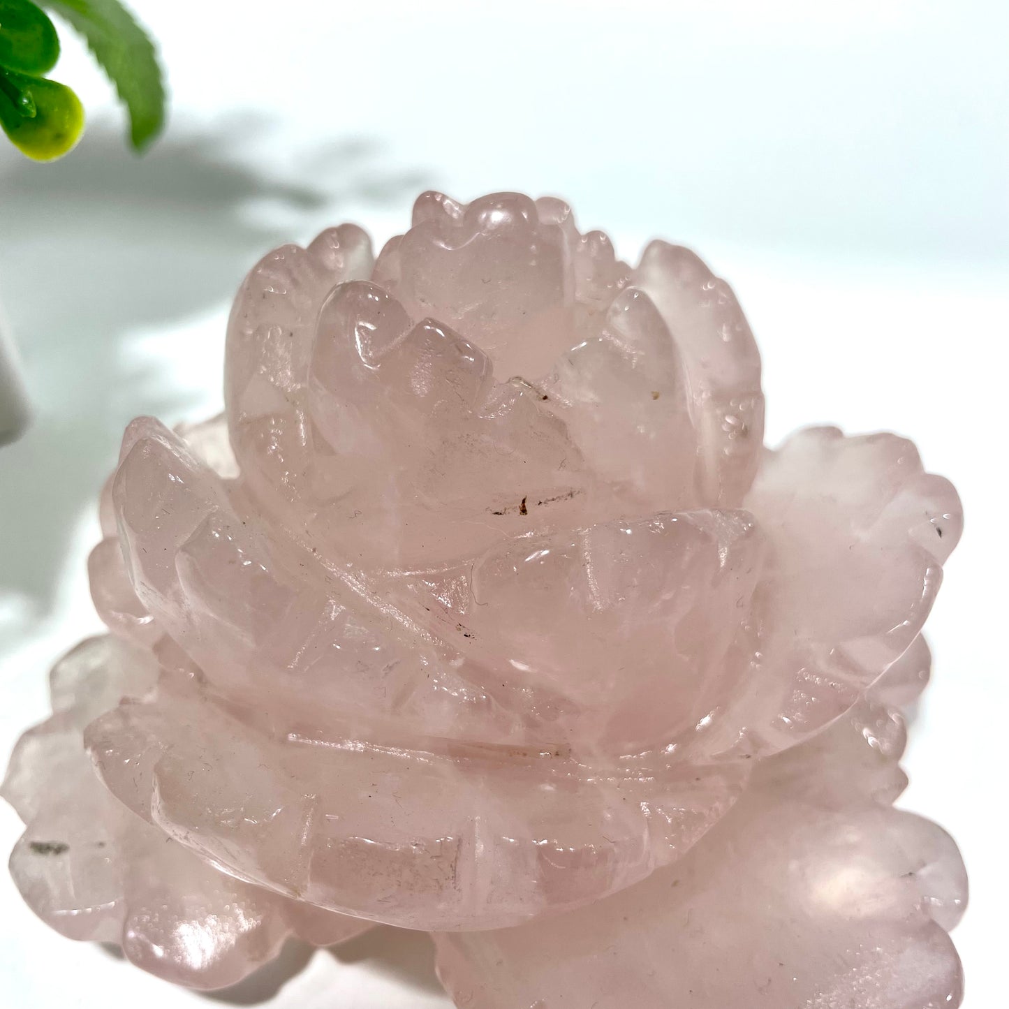 Rose Quartz Flower Crystal Carving Natural Stone Gem Mining Chakra Balancing Reiki Healing Crystal Mystery Crystal Display Crystal Shopping Online Home Office Decor From IG Crystal