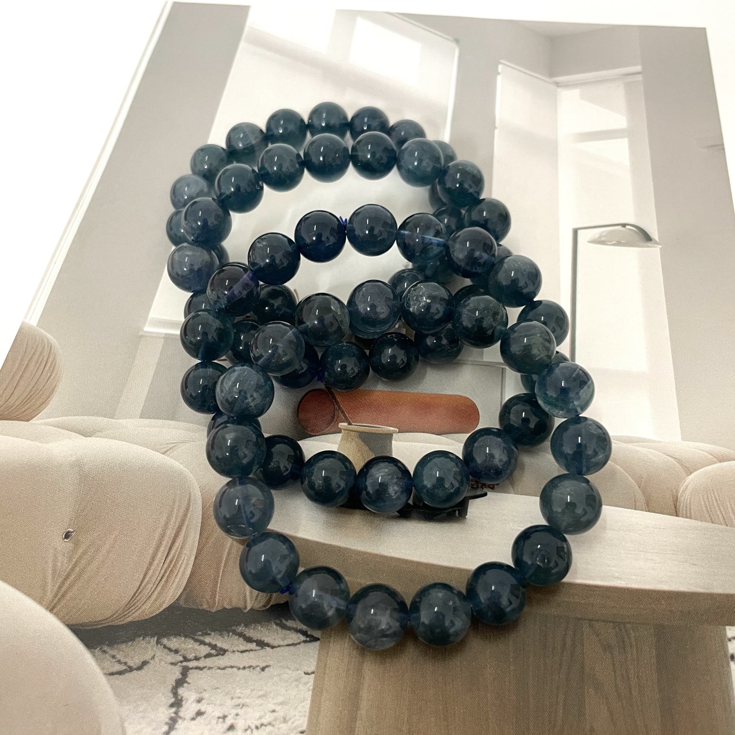 2 Counts Green/Blue/Colourful Fluorite Bracelets 9~11mm Natural Crystals Healing Crystals Bracelet for Women and Men Teens Crystal Jewelry Shop Pretty Crystals From IG Crystal