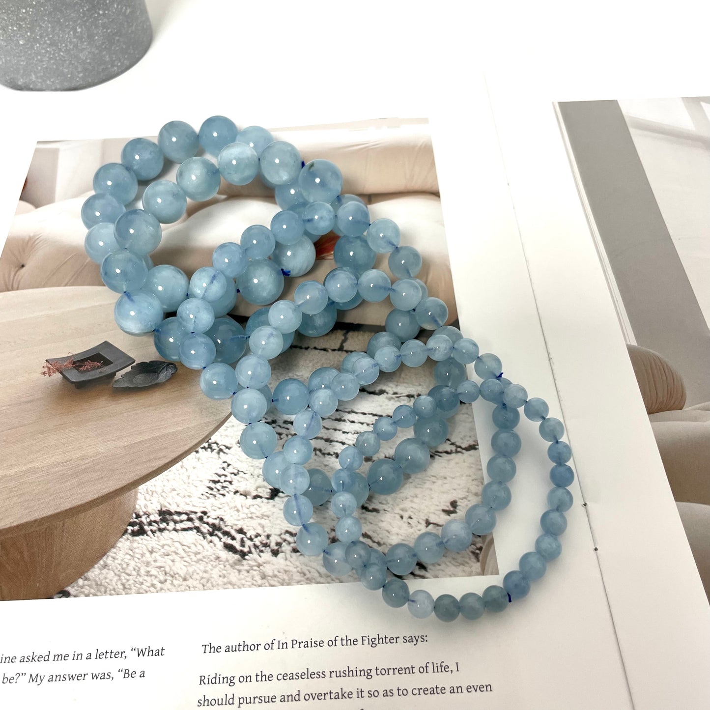Aquamarine Crystal Bracelets 6mm 8mm 10mm 11mm 14mm 15mm Natural Crystals Healing Crystals Bracelet for Women and Men Teens Crystal Jewelry Shop Pretty Crystals From IG Crystal