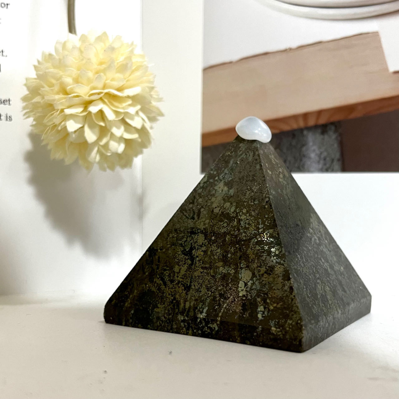 2PCS Pyrite Pyramid Crystal Healing Stone From IG Crystal