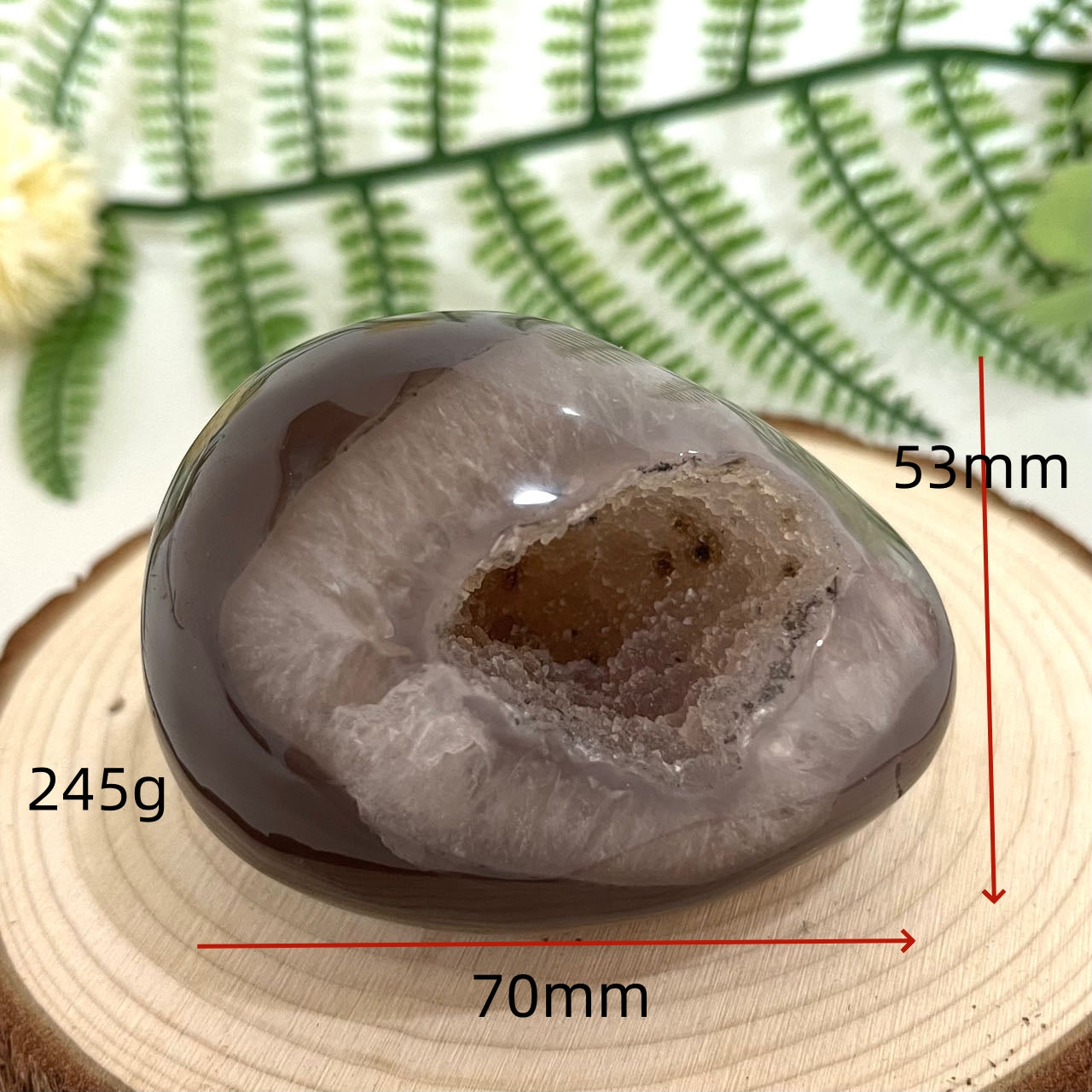 Different Maerail Druzy Egg Natural Raw Geode From IG Crystal