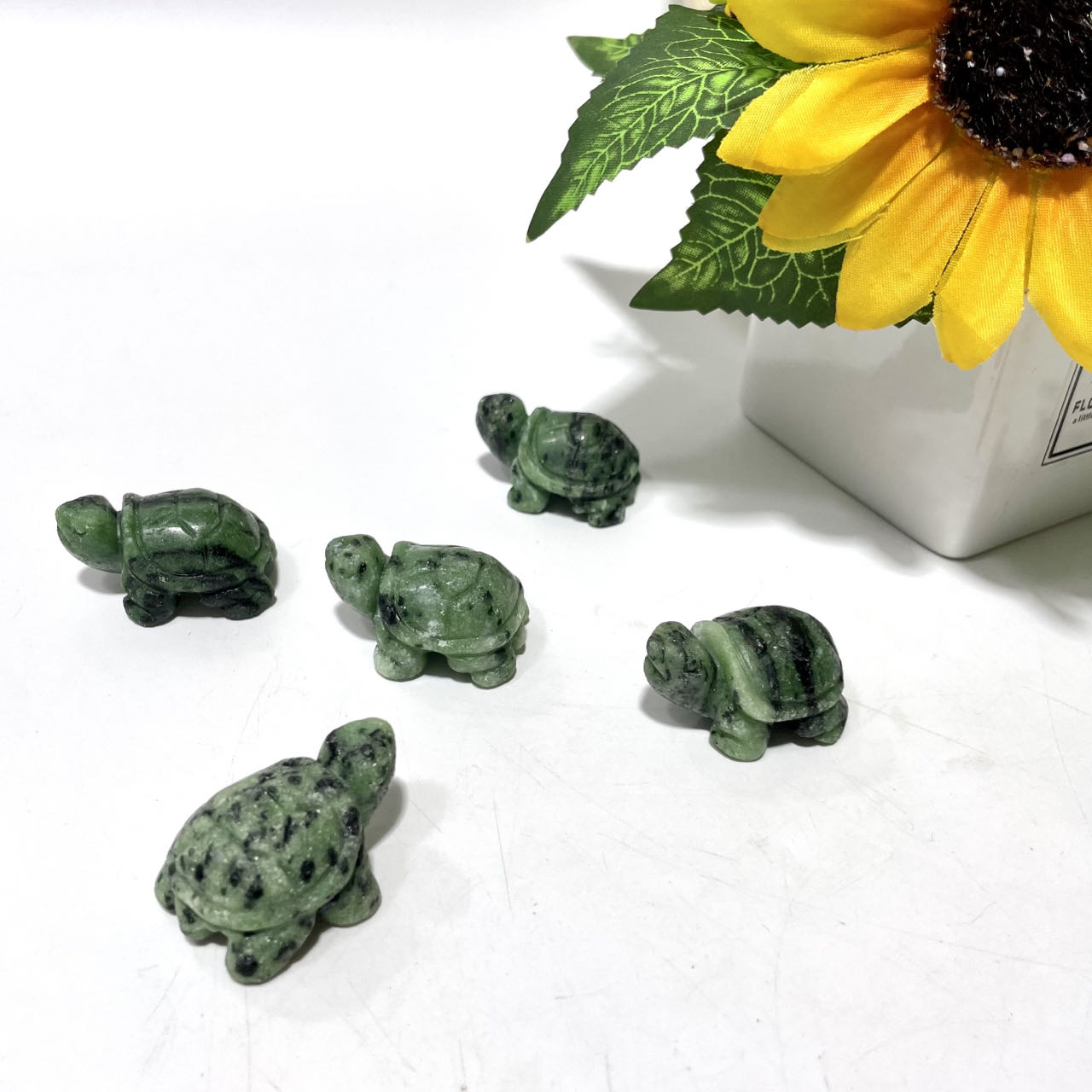 4 Counts 1.5 Inches Ruby Funchsite Tortoise High Quality Natural Crystal Healing Stone Home Decoration From IG Crystal