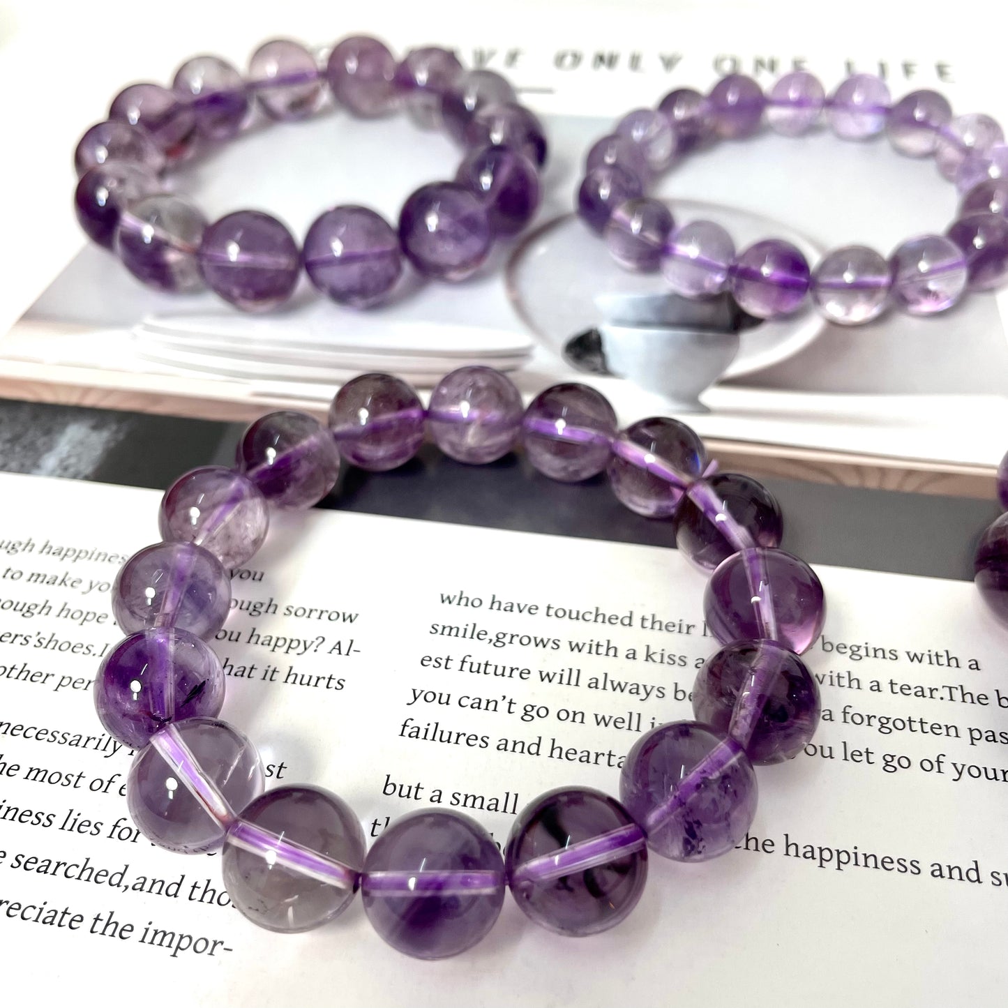 High Quality Amethyst Bracelets 12~17mm Natural Crystals Healing Crystals Bracelet for Women and Men Teens Crystal Jewelry Shop Pretty Crystals From IG Crystal