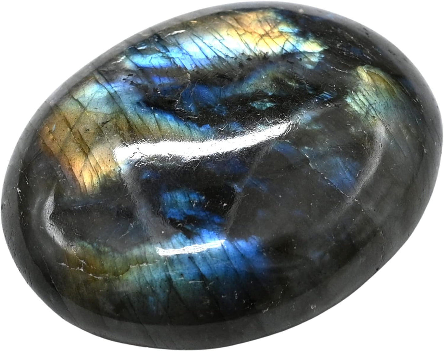 7~9PCS Labradorite Palm Stone Crystal - Natural Chakra Reiki Polished Healing Pocket Worry Stone Crystal From IG Crystal
