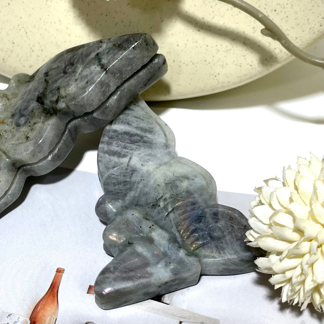 2 Counts Labradorite Flower Fairy Crystal Healing Crystal Home Decoration From IG Crystal