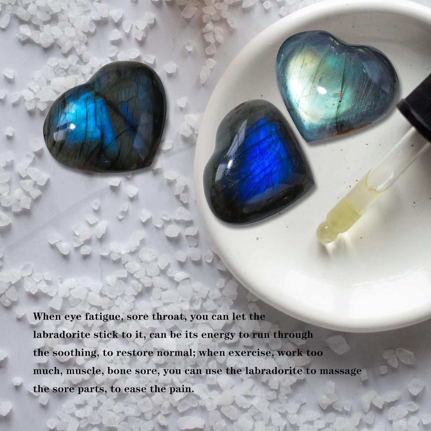 9~10PCS Natural Labradorite Crystal Polished Palm Stone 30-35mm Irregular Shape Heart Love Healing Crystal Moonstone Yoga Meditation From IG Crystal