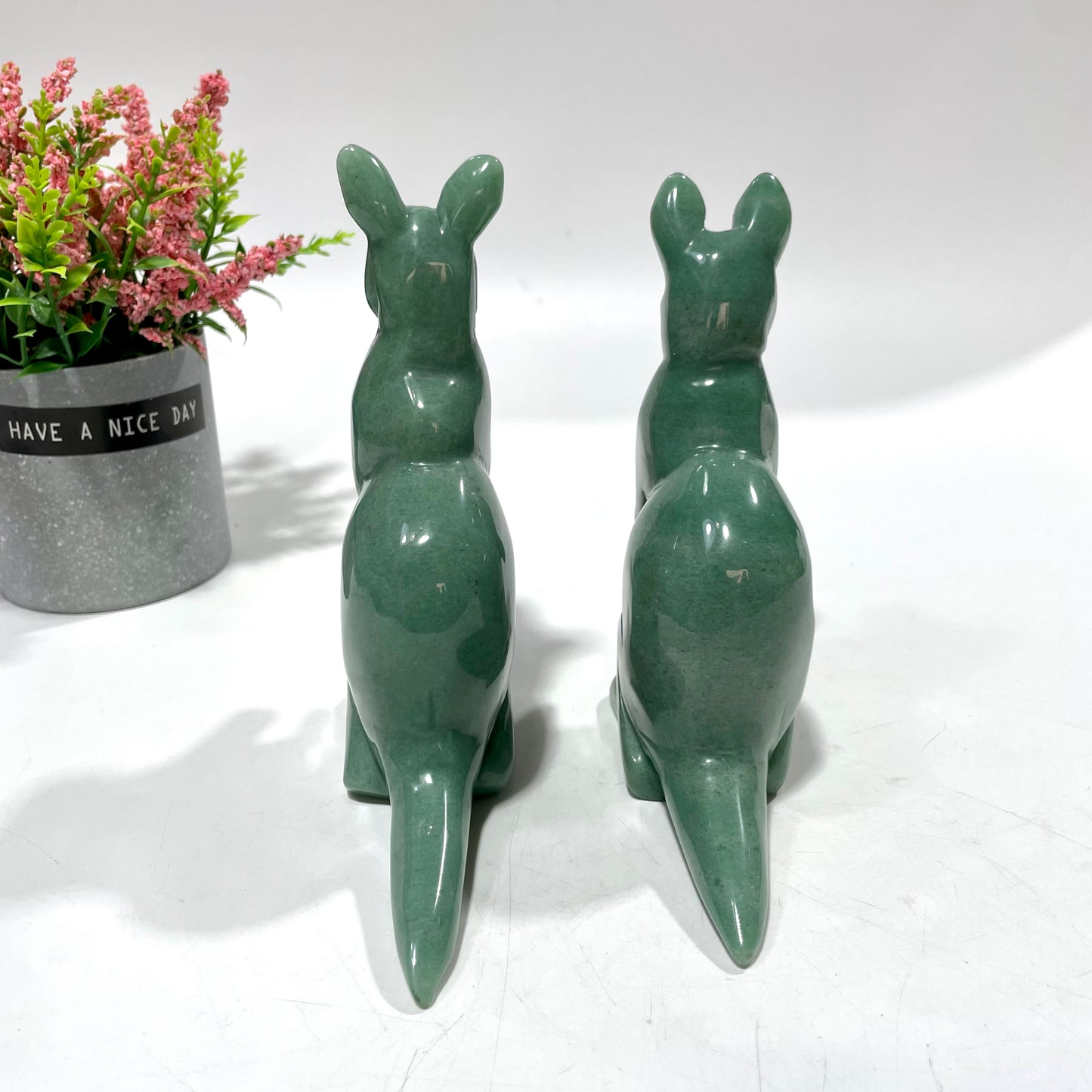 1 Count Green Aventurine Kangaroo Crystal Carving Healing Stones Natural Stone Chakra Balancing Reiki Home Office Decor From IG Crystal