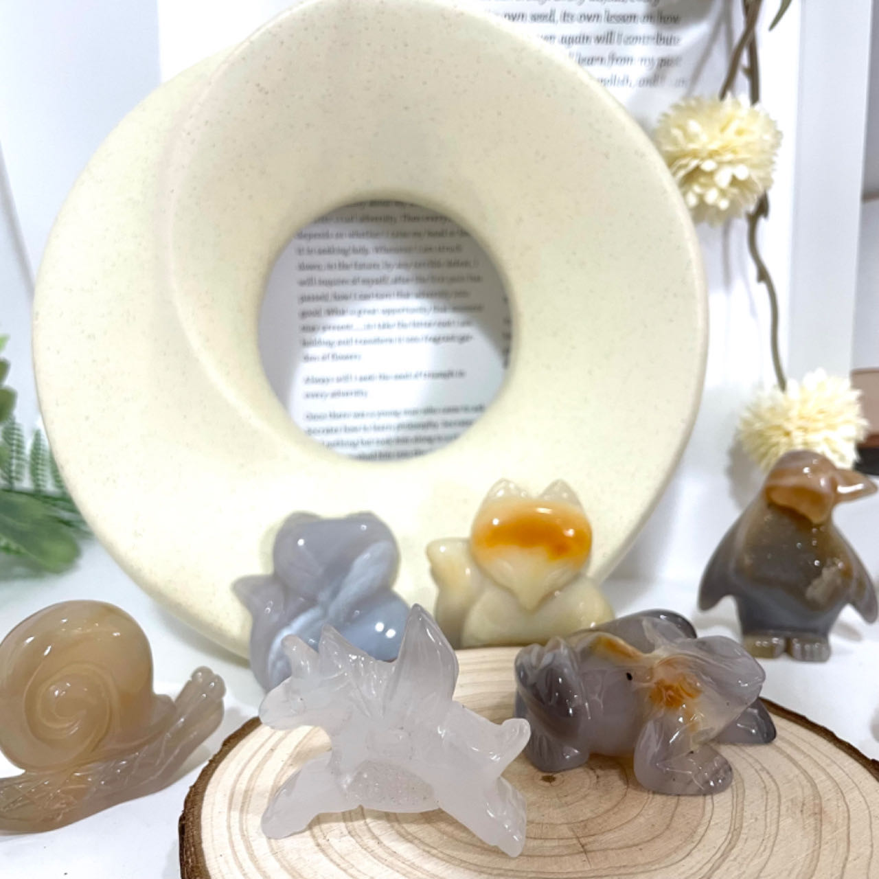 Animals Druzy Natural Raw Geode Agate Penguin Dolphin Horse Owl Fish Turtle Dinosaur Unicorn Fox Frog Eagle Snail Healing Stone Home Decoration From IG Crystal