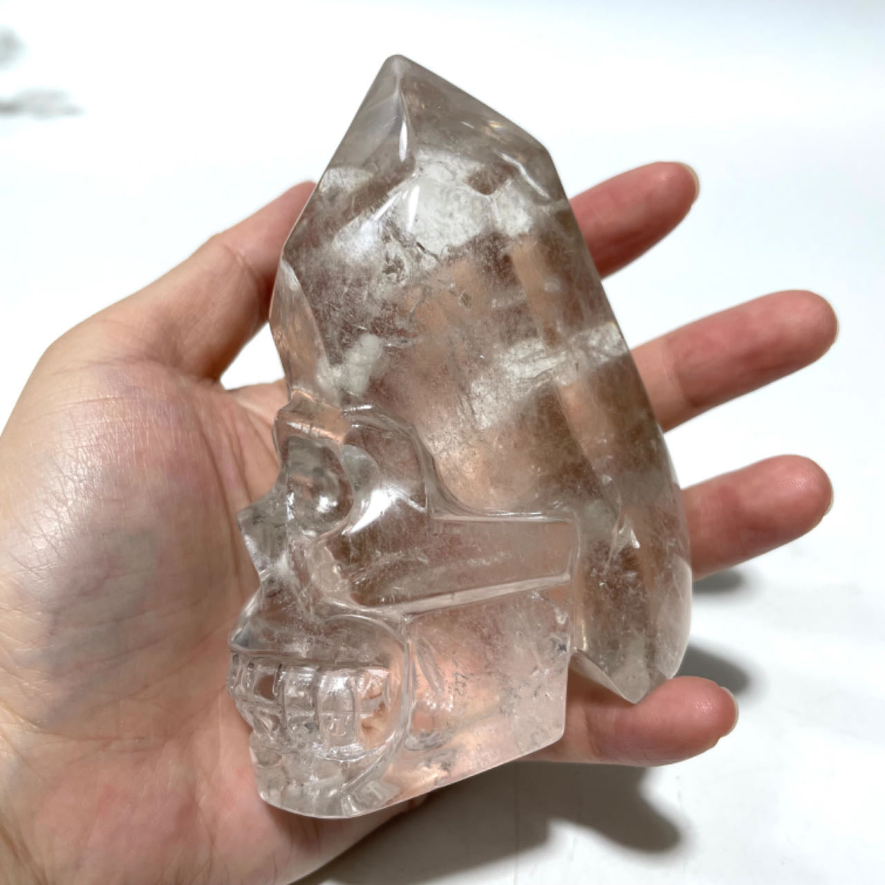 Clear Quartz Tall Skull Crystal Healing Crystal Gem Reiki Healing Home Decor Crystal Jewelry Shop Pretty Crystals From IG Crystal