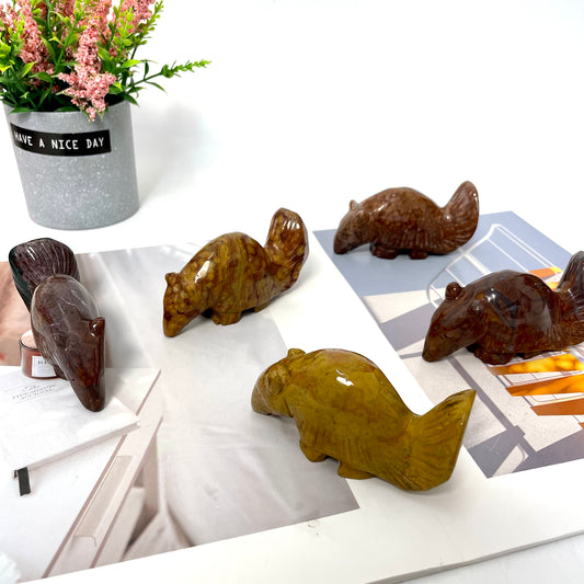 1 Count Ocean Jasper Tapir Crystal Carving Healing Stones Natural Stone Chakra Balancing Reiki Home Office Decor From IG Crystal