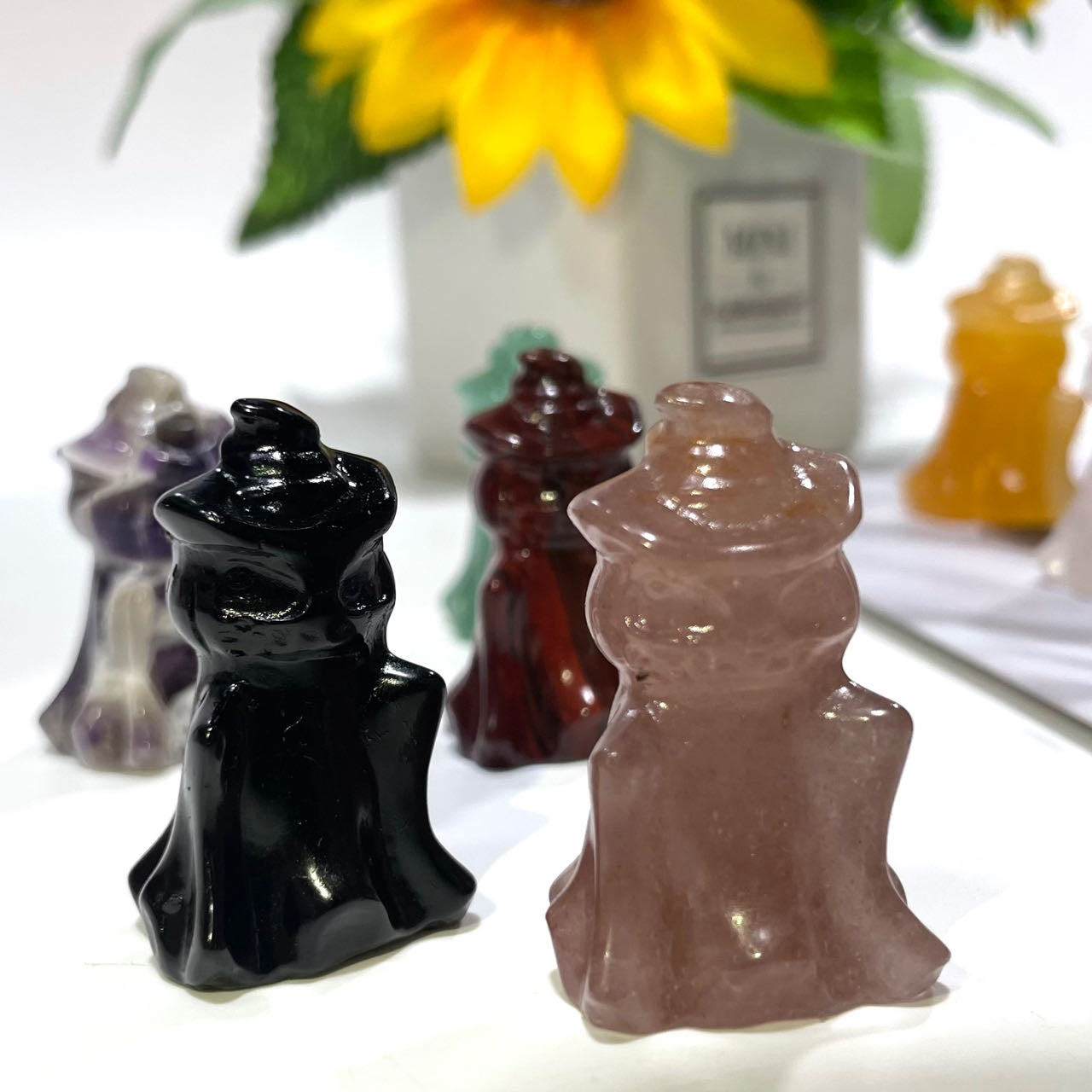 Halloween Pumpkin Ghost 15 Counts Various Materials Crystal Healing Crystal Gem Reiki Healing Home Decor Crystal Jewelry Shop Pretty Crystals From IG Crystal
