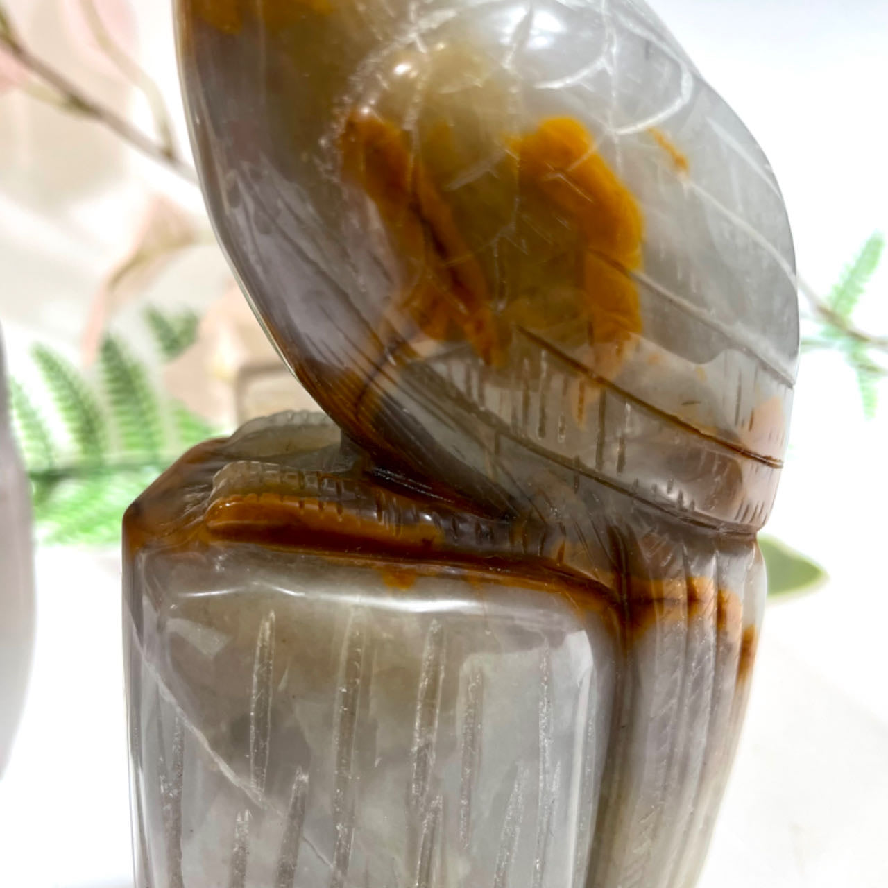 1 Count Three-colour Jade Bird Healing Stone Home Decoration From IG Crystal