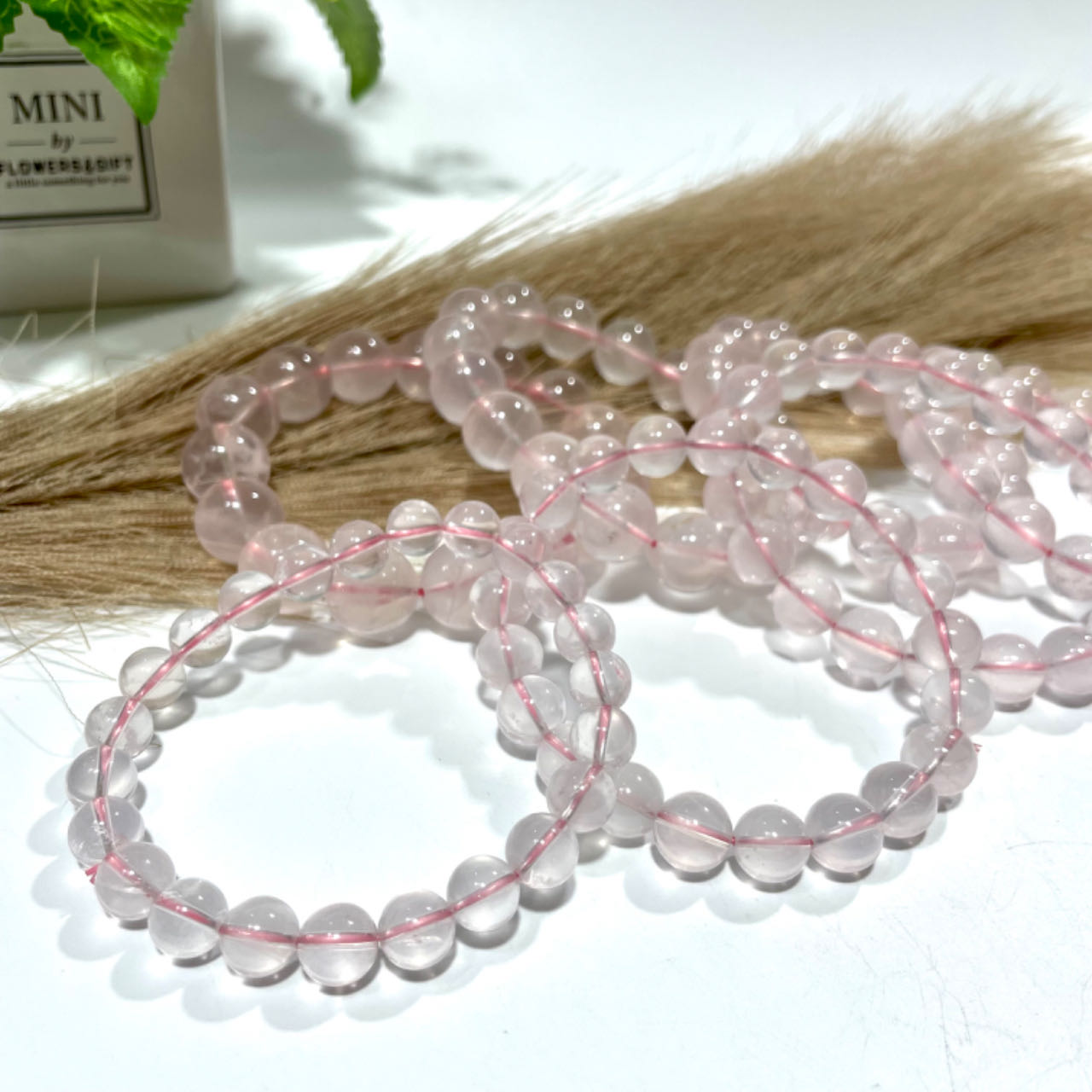 High Quality Rose Quartz Bracelet 9~15mm Energy Healing Crystals Jewelry for Women DIY Bracelet From IG Crystal