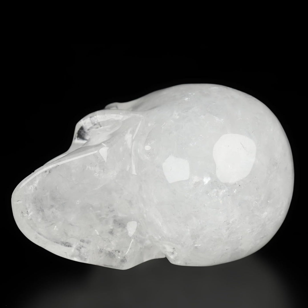1 Count 3.5 Inches Clear Quartz Skull Crystal Carving Halloween Healing Stones Natural Stone Chakra Balancing Reiki Home Office Decor From IG Crystal