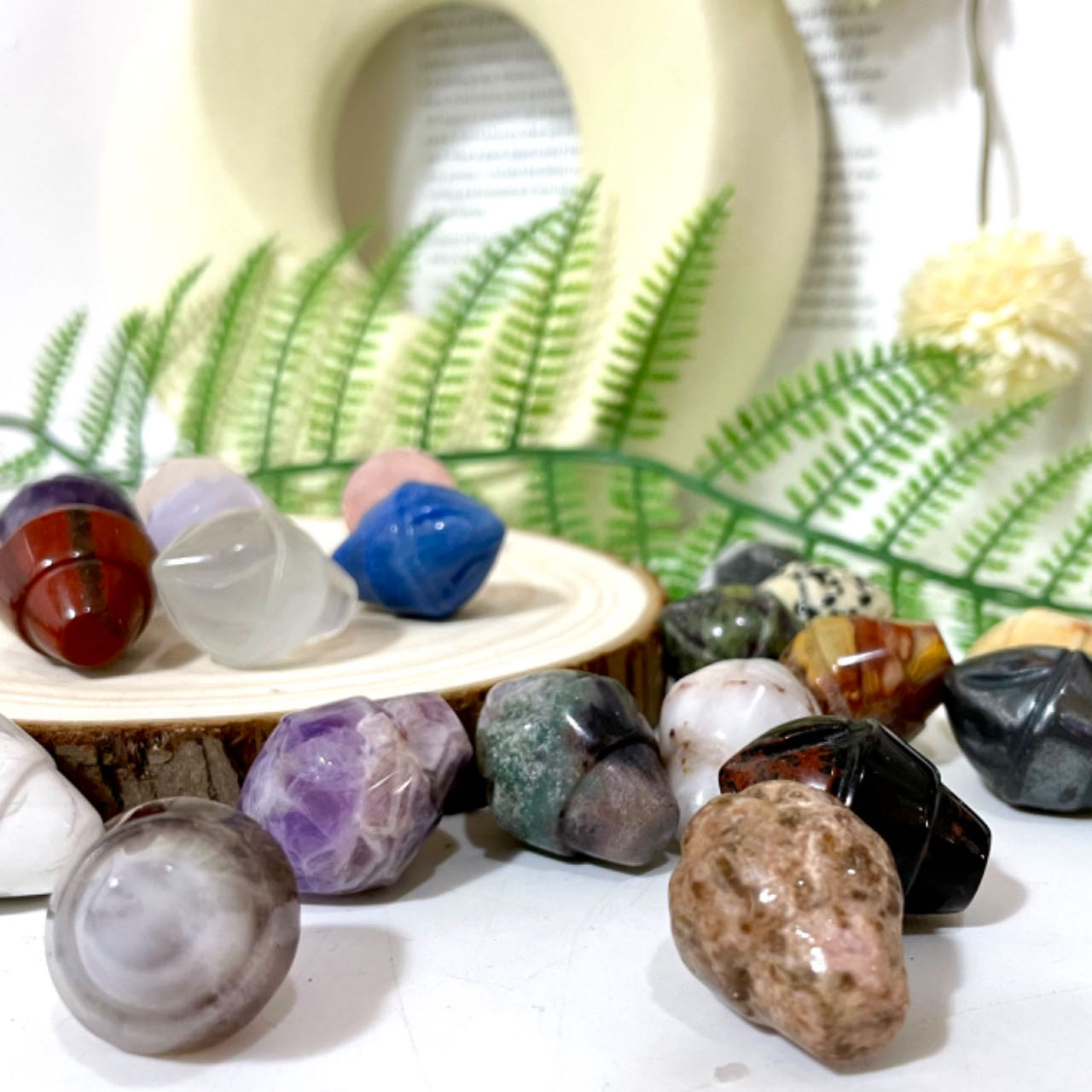 Different Maerail High Quality Natural Ice Cream Crystals 3 Counts Healing Stone Home decoration From IG Crystal