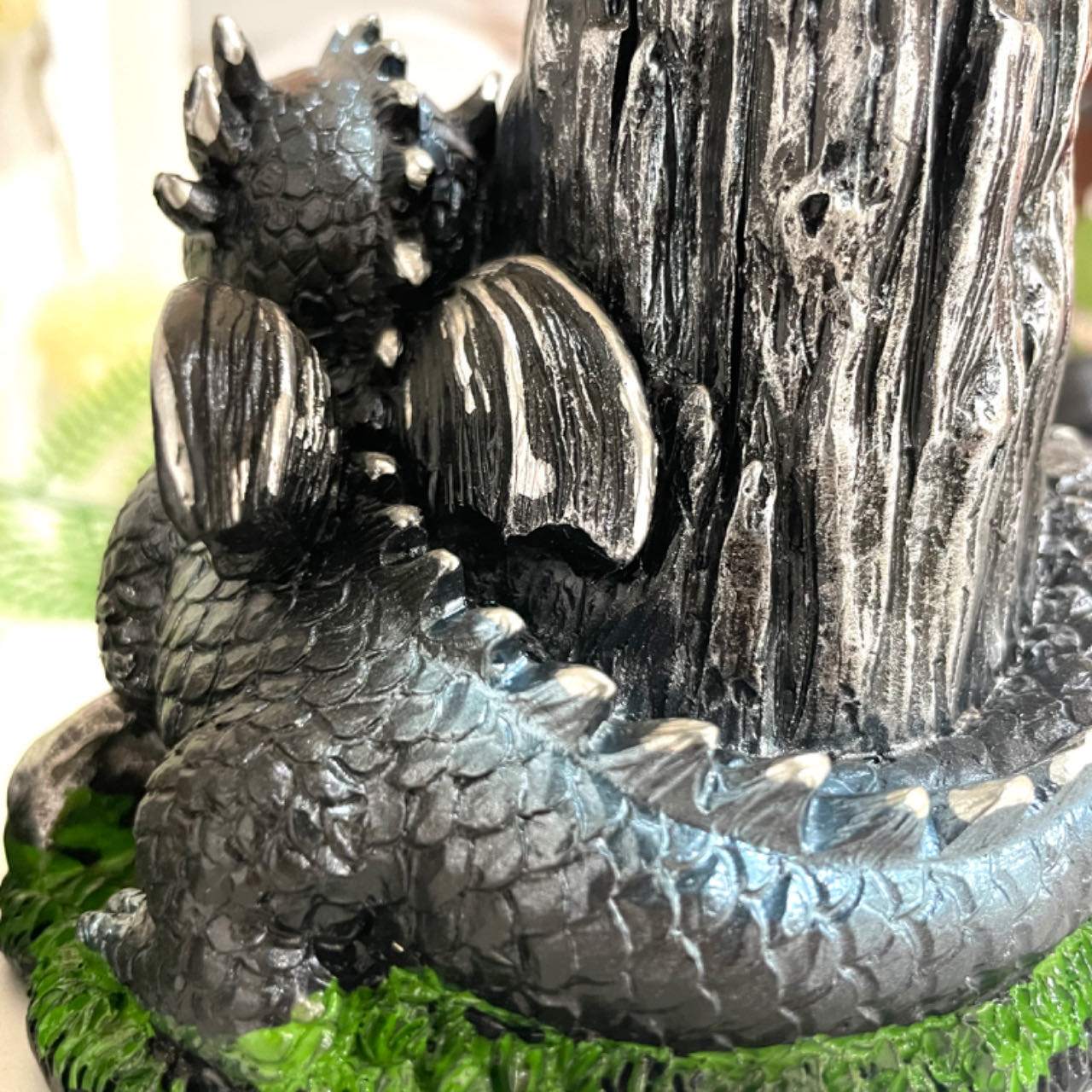 1PCS Tree Dragon Stand Black Silver Yellow Healing Stone Home Decoration For Crystal Ball From IG Crystal