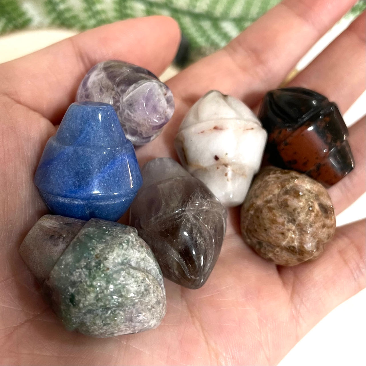 Different Maerail High Quality Natural Ice Cream Crystals 3 Counts Healing Stone Home decoration From IG Crystal