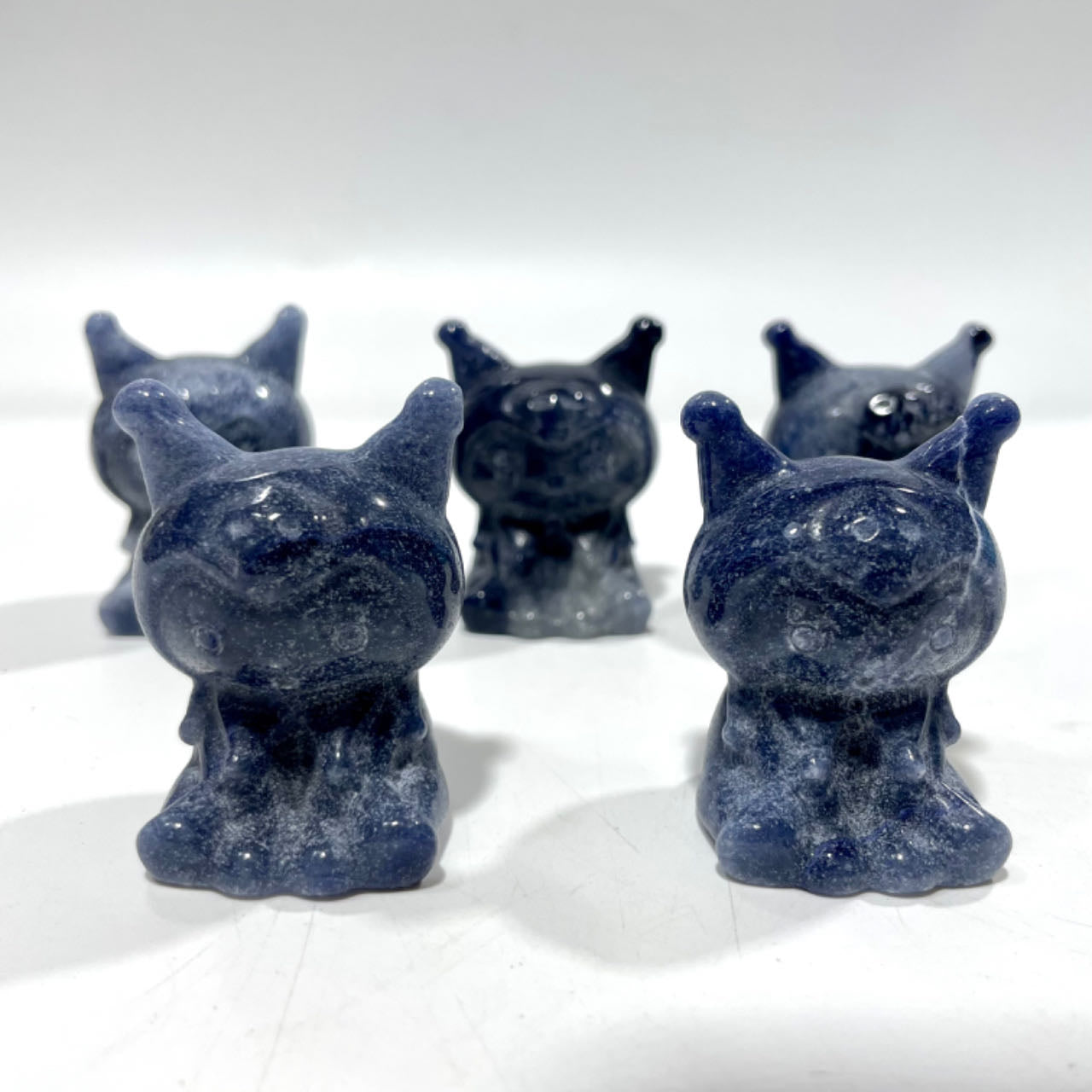 2 Counts Blue Aventurine Kuromi Crystal 5CM Natural Gemstone Semi Precious Healing Crystals Enhance Positive Energy Home Decoration From IG Crystal