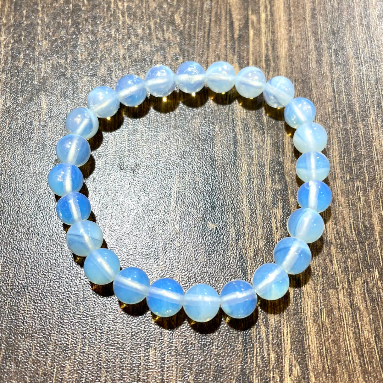 5 Counts Opalite Gem Semi Precious Beads Bracelet – Healing Crystal Handmade Bracelet for Women Men and Teens Gifts – 8mm Round Beaded Bracelets – Unisex Stretchy Handmade Stone Bracelet – Protection Bracelet From IG Crystal
