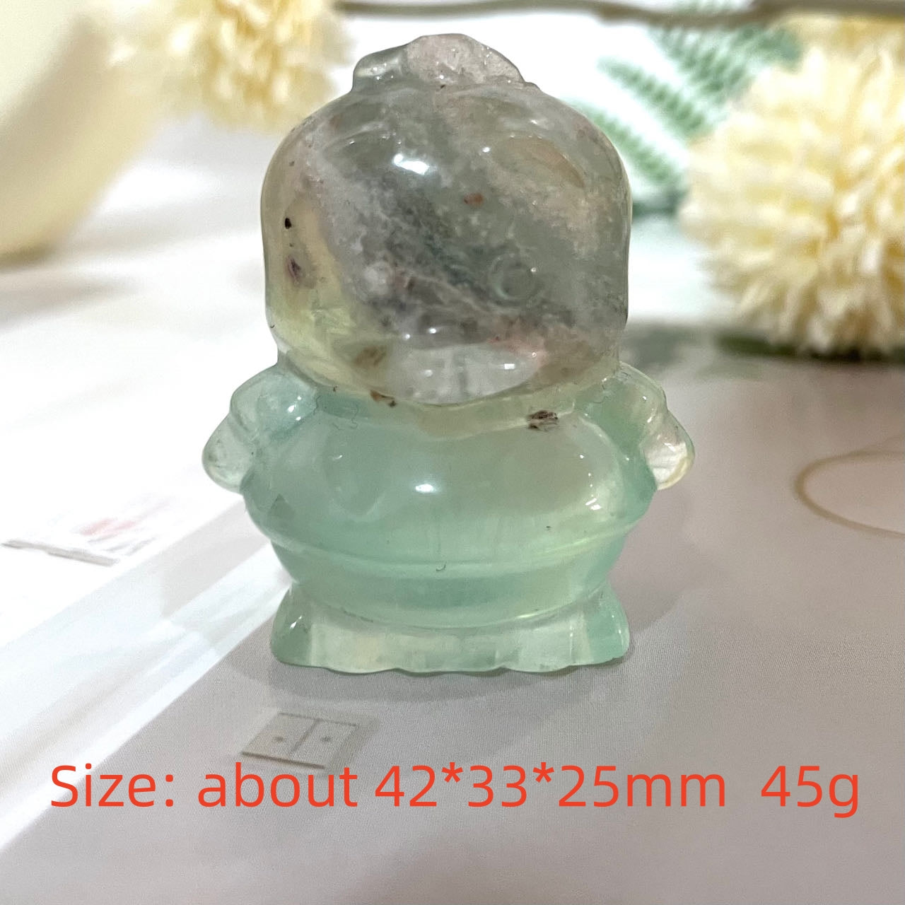 3 Counts Small High Quality Natural Fluorite Carving Crystals Duck Elephant Owl Lion Head Buddha Healing Stone Home decoration From IG Crystal