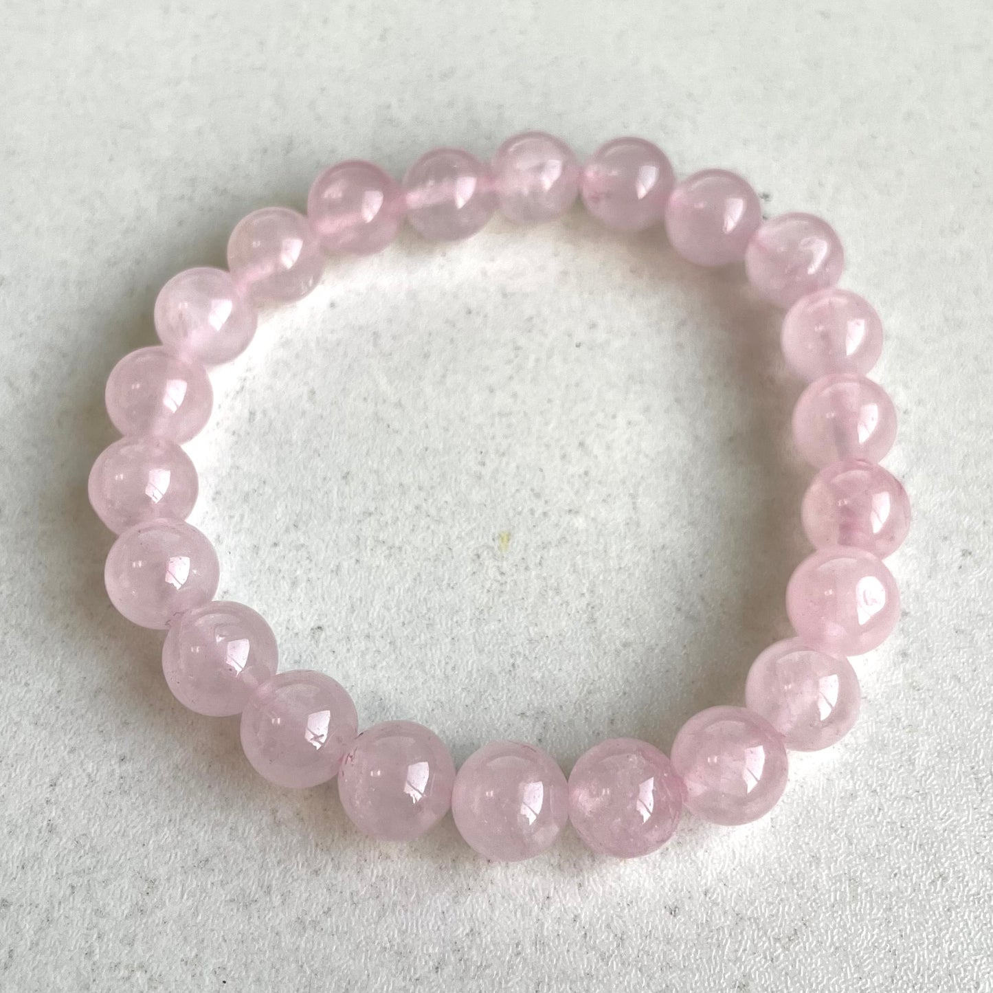 6 Counts Rose Quartz Bead Bracelet – Bracelets for Women, Men And Teens Girls Gifts – 8mm Round Beaded Bracelets – Unisex Elastic Stretchy Gemstones Bracelet Handmade Reiki Mens Bracelet From IG Crystal