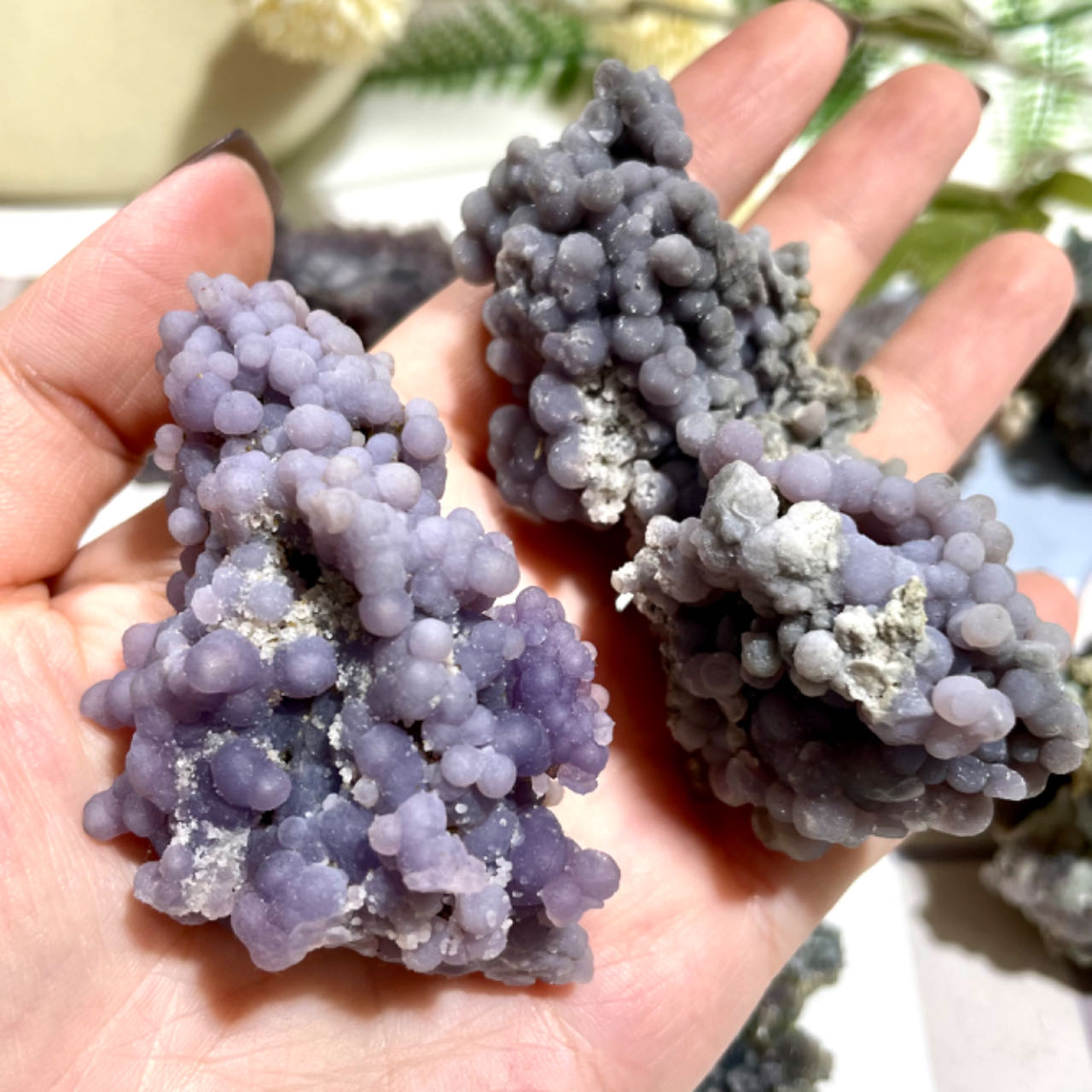 Minerals Stones Natural Grape-axhat Copper Stones and Crystals Crystals Quartz-edelsteine Crystal Stones Decoration From IG Crystal