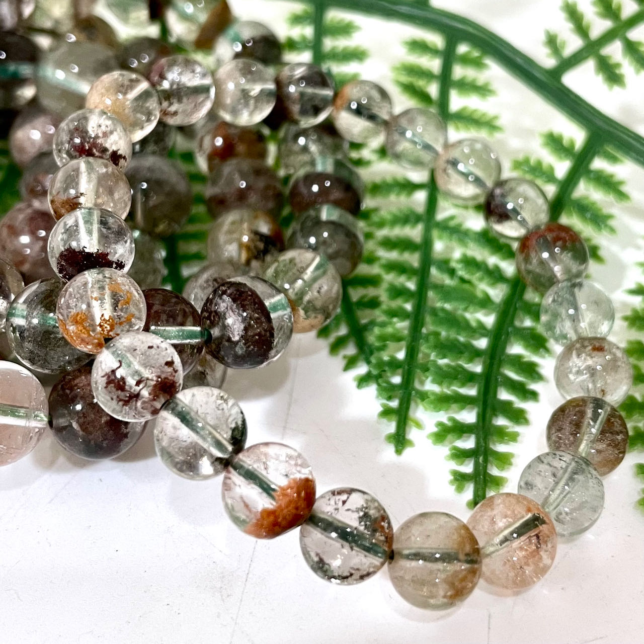 Green Phantom Quartz Bracelet 8~12mm Energy Healing Crystals Jewelry for Women DIY Bracelet From IG Crystal